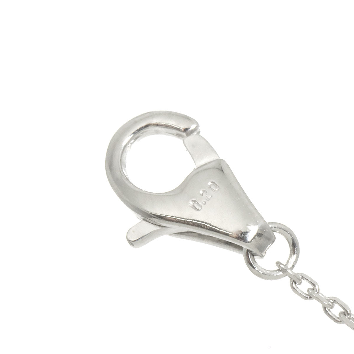 Heart Motif Diamond 0.20ct Necklace 18K White Gold 750