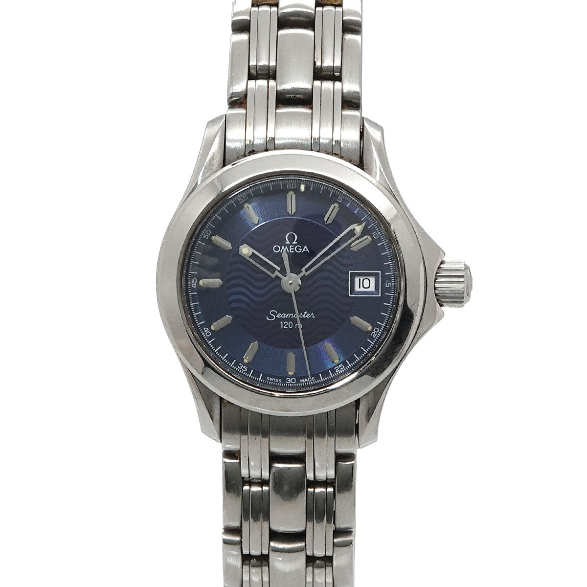 Seamaster 120 2581 81 Date Quartz Blue Dial Ladies Wrist Watch