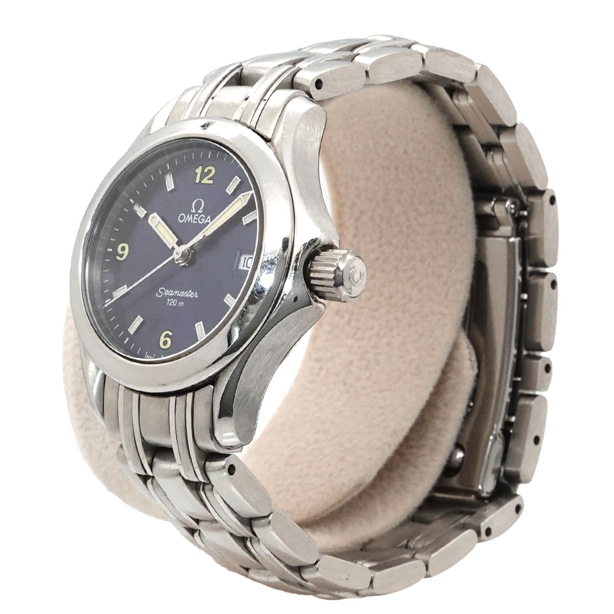 Seamaster 120 2581 83 Date Quartz Blue Dial Ladies Wrist Watch