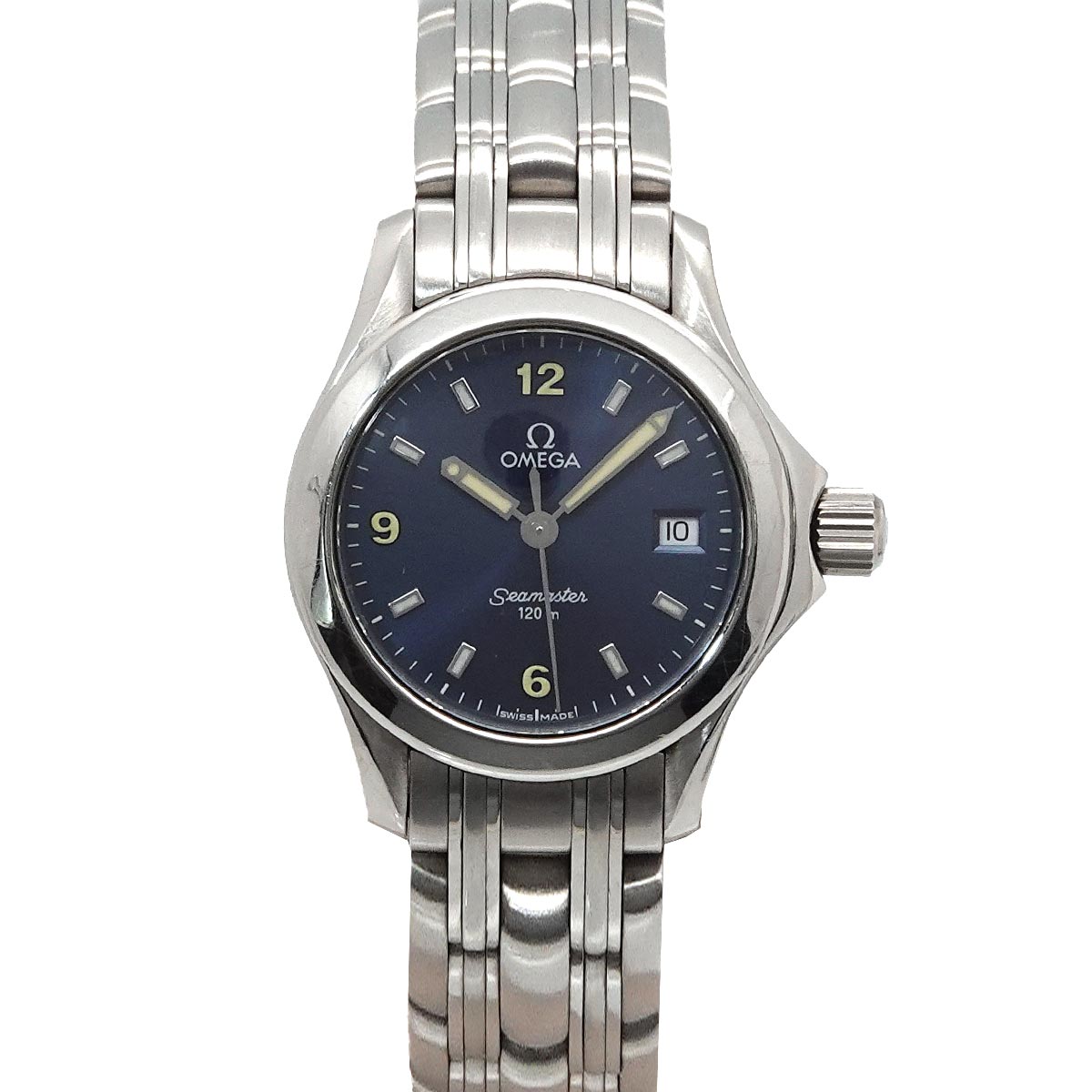 Seamaster 120 2581 83 Date Quartz Blue Dial Ladies Wrist Watch