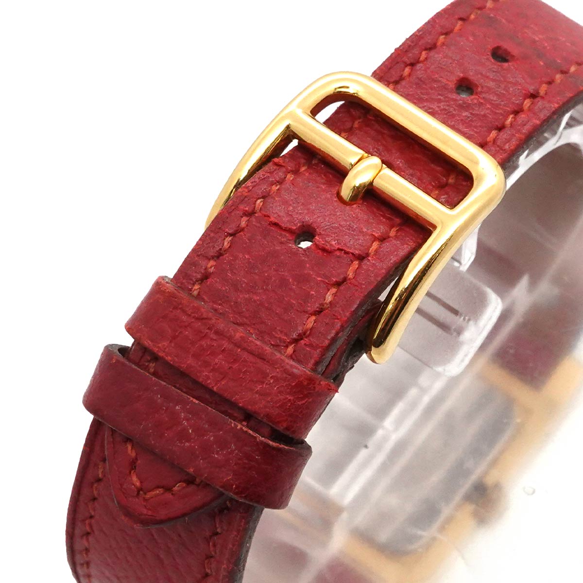 Medor Vintage pyramid Gold studs Quartz White Dial Ladies