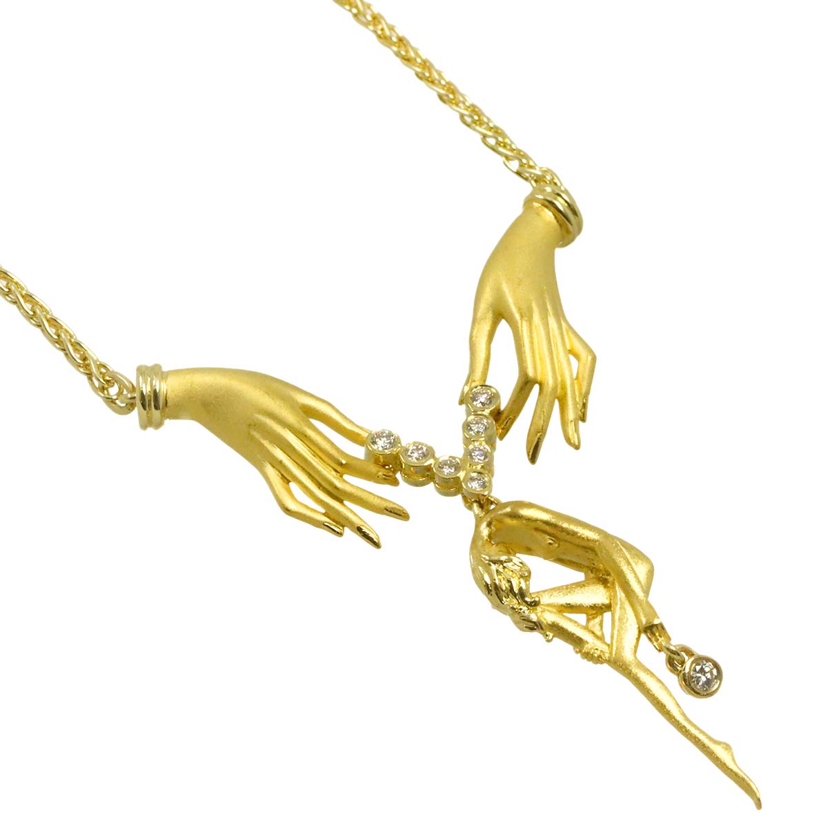 Diamond Necklace 18K YG 750