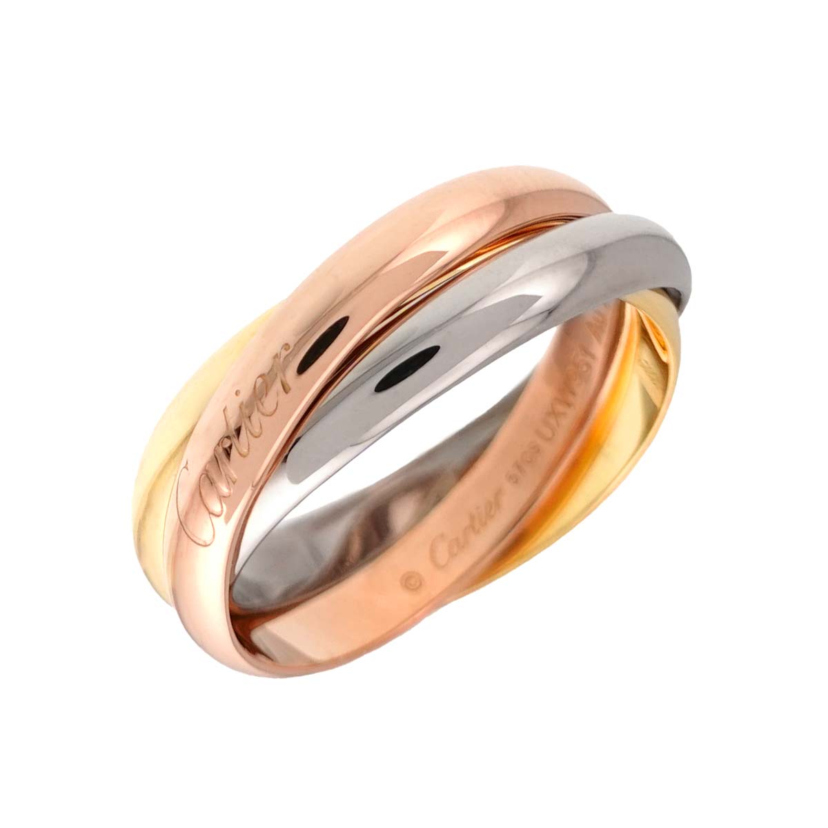 Trinity MM Ring 18K YG WG PG 750 Size57 7.75-8(US)