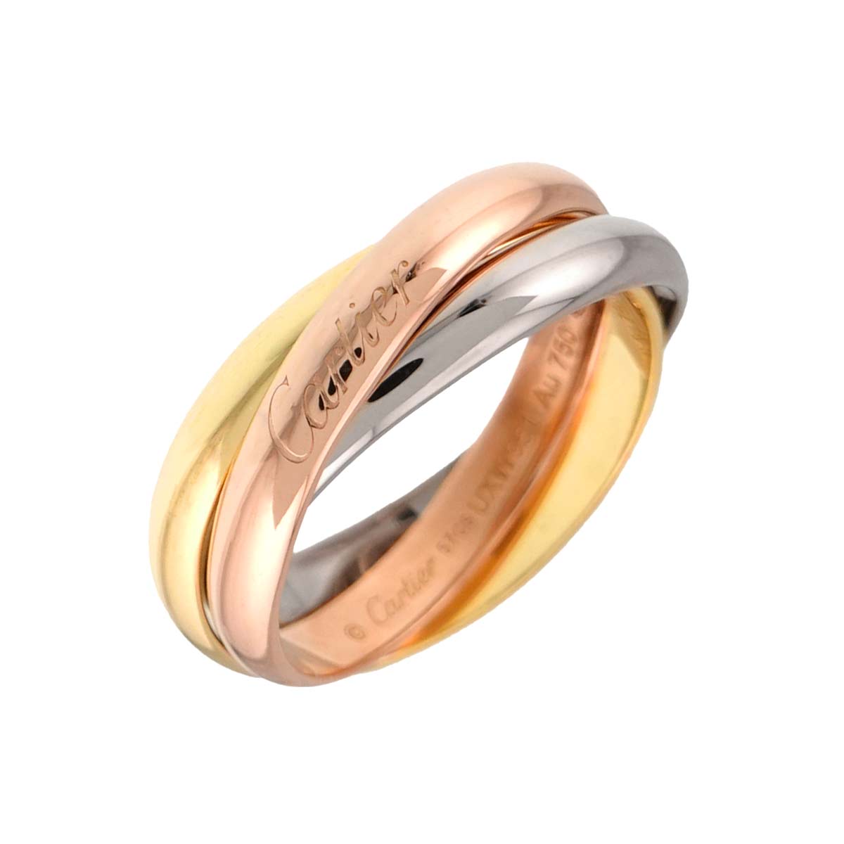 Trinity MM Ring 18K YG WG PG 750 Size57 7.75-8(US)
