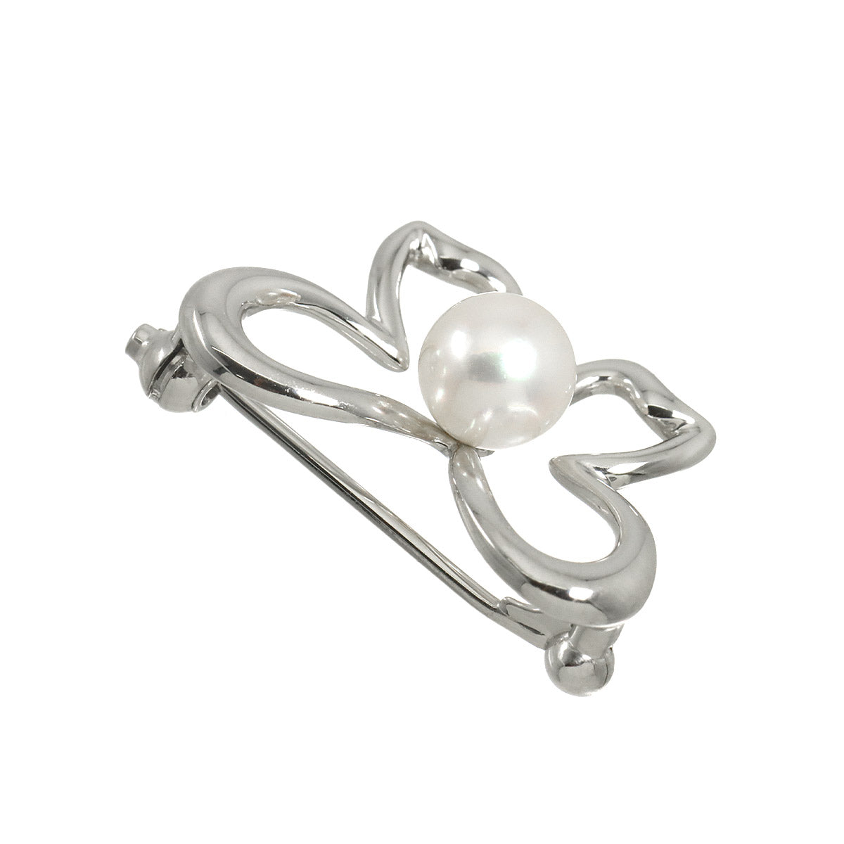 Akoya Pearl 6.7mm Brooch 18K White Gold 750