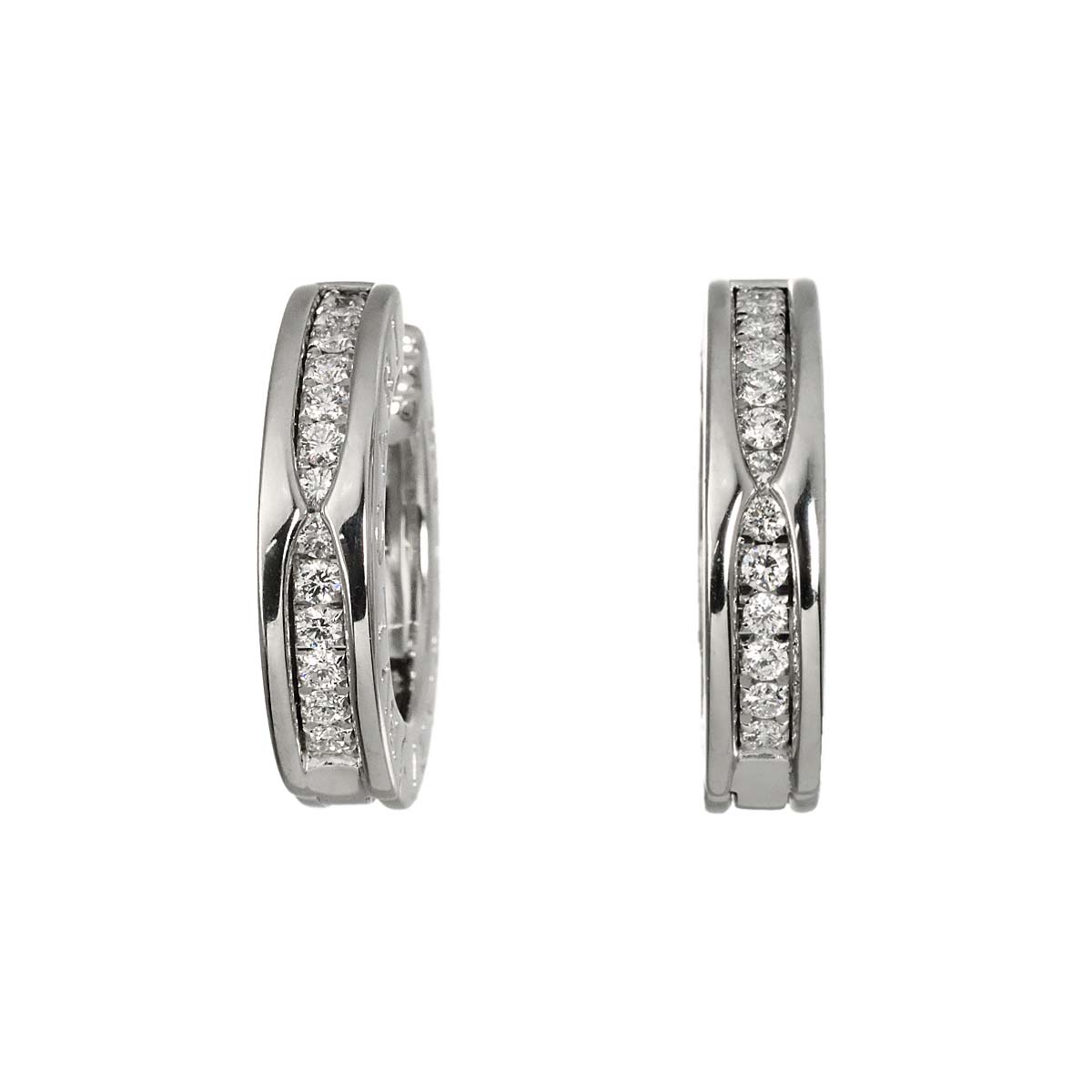 B-ZERO1 Diamond Earrings Pierced 18K White Gold 750