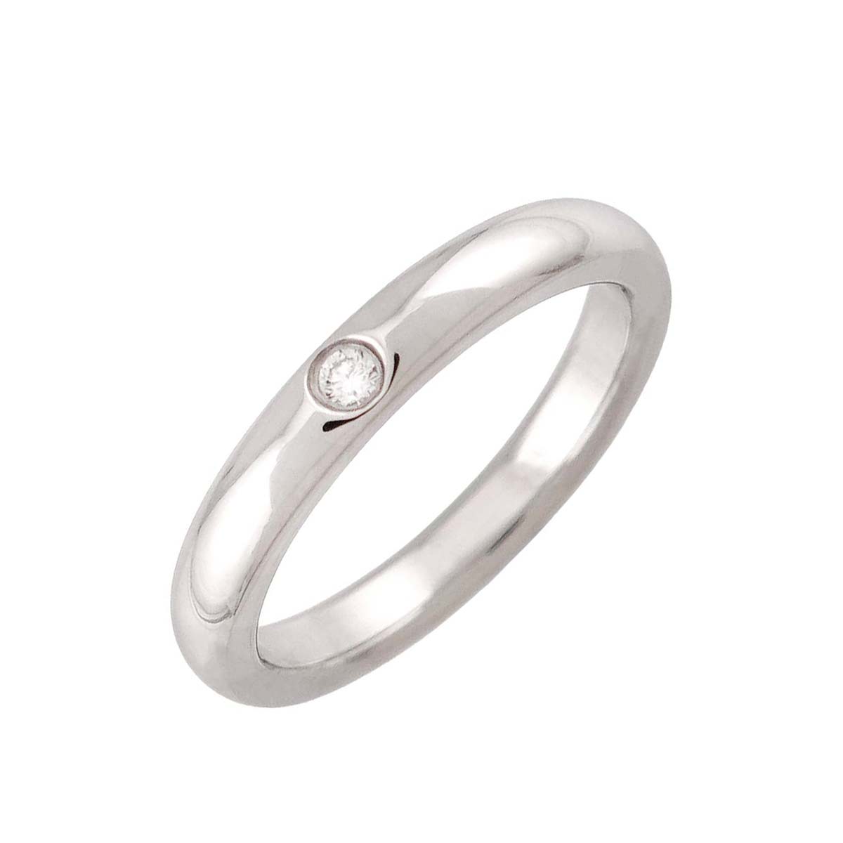 Stacking Band Ring Diamond 1P Platinum Size3.75(US)