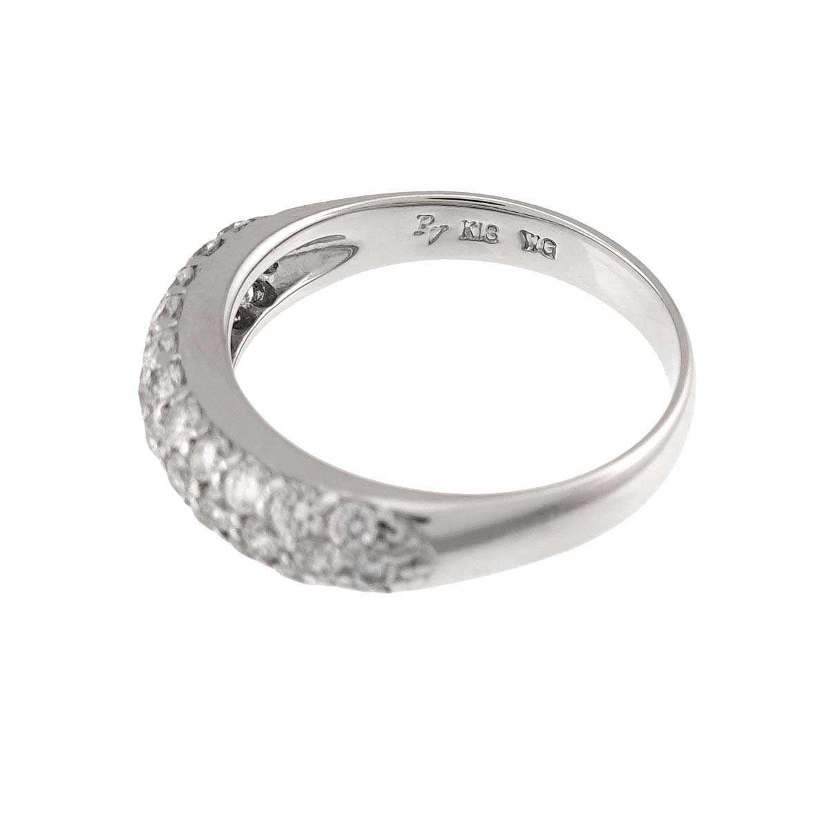 Diamond 0.80ct Ring 18K WG 750 Size5.25(US)