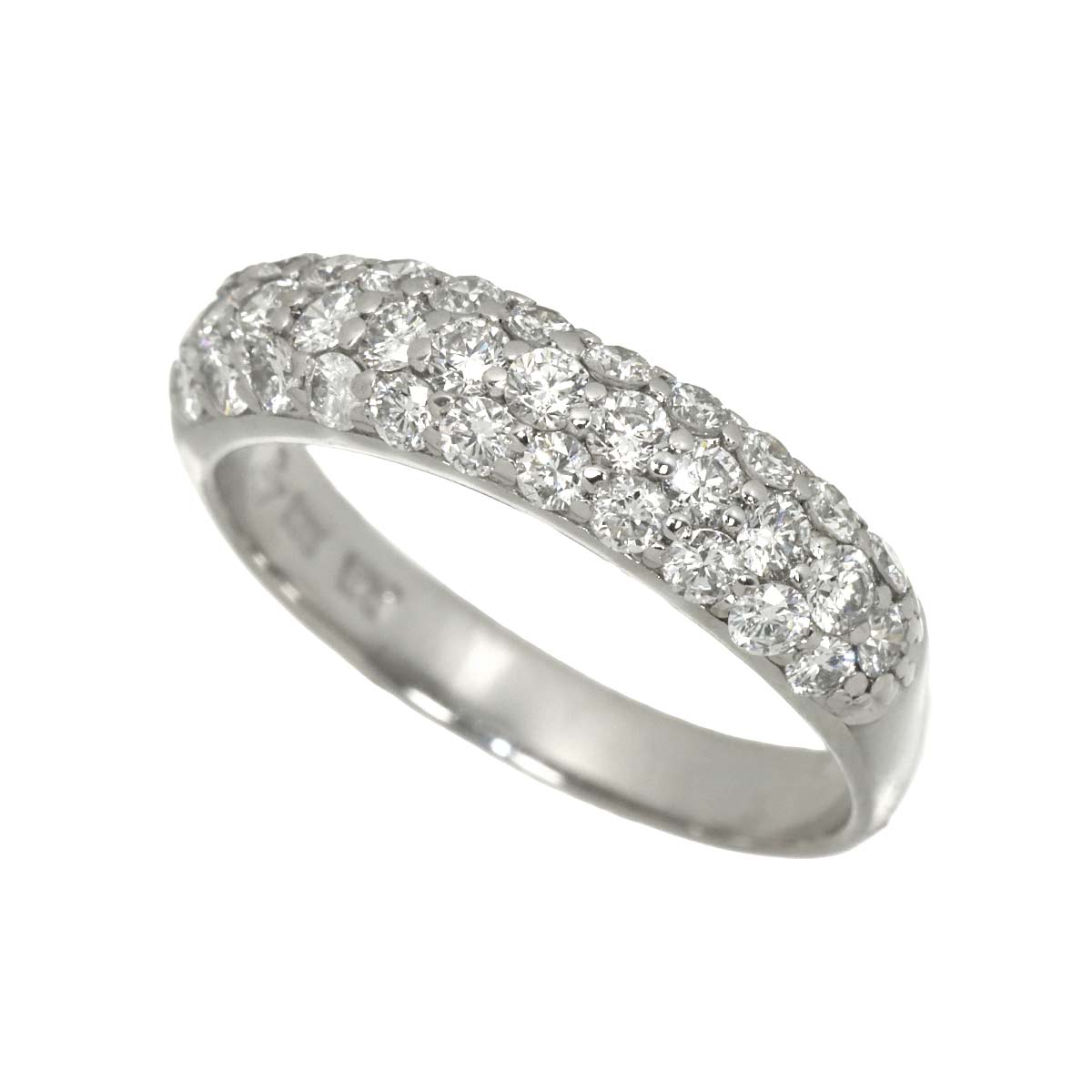 Diamond 0.80ct Ring 18K WG 750 Size5.25(US)