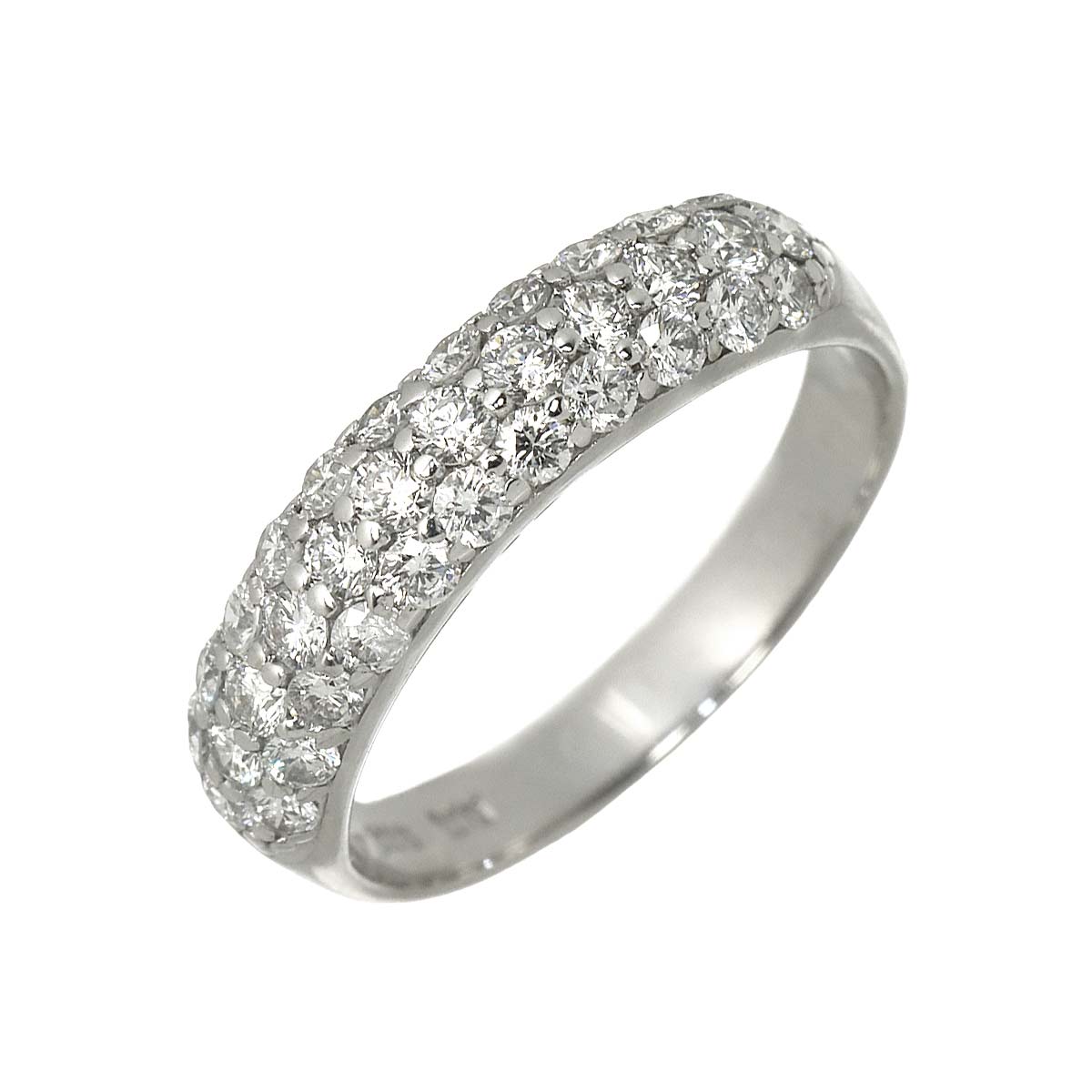 Diamond 0.80ct Ring 18K WG 750 Size5.25(US)