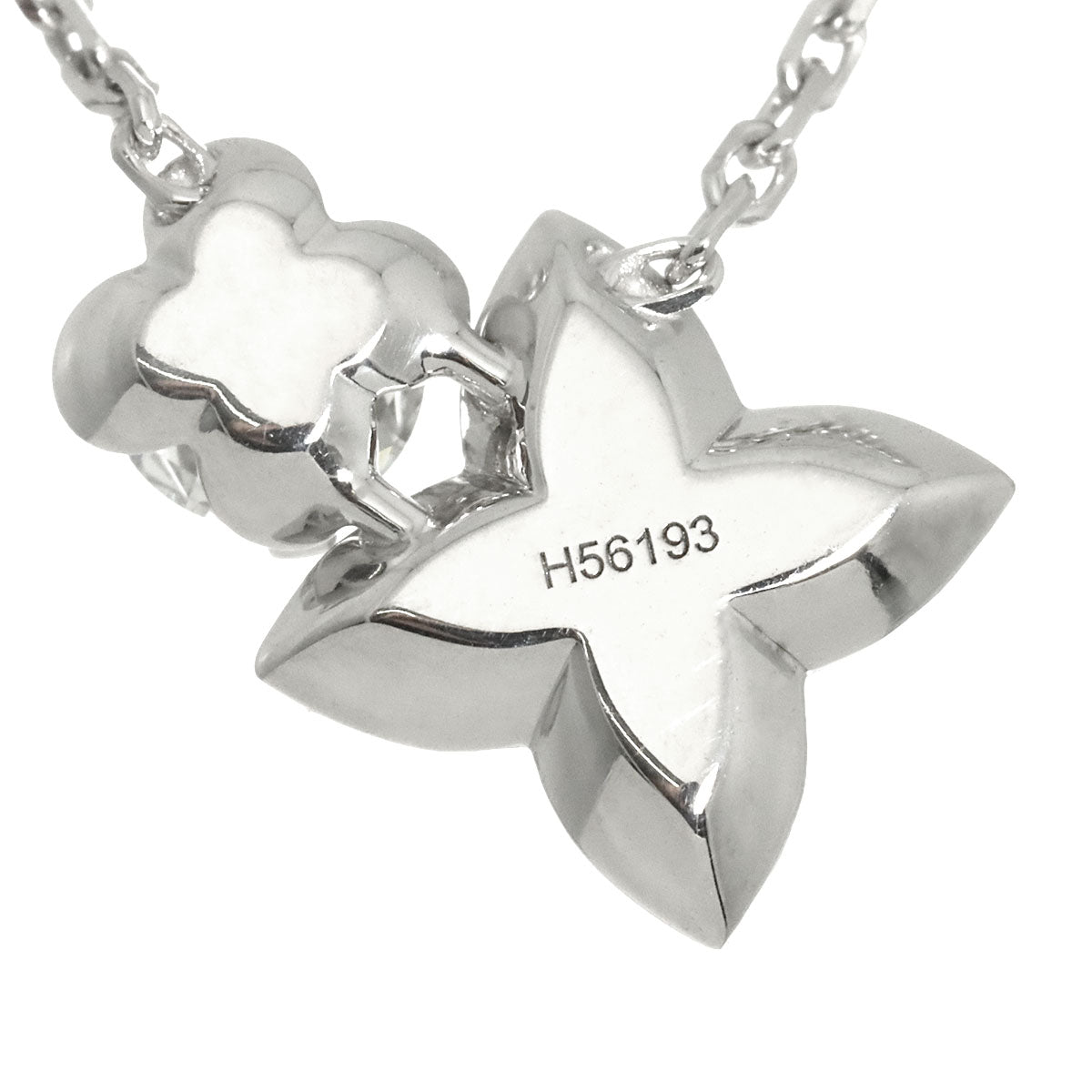 Double Diamond Necklace 18K WG 750