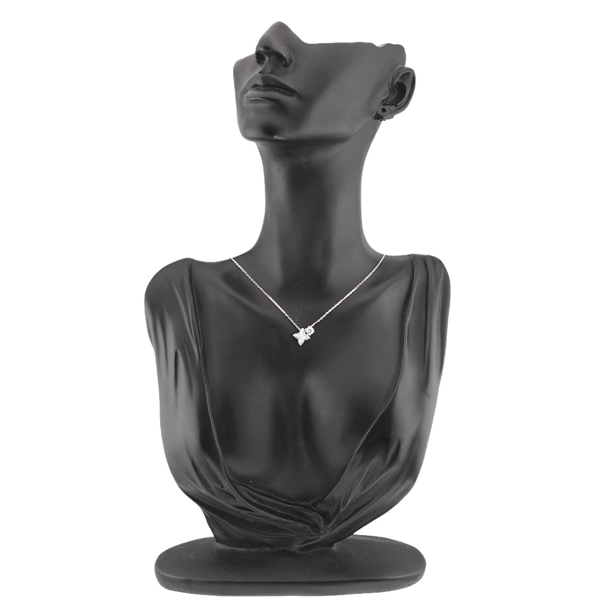 Double Diamond Necklace 18K WG 750