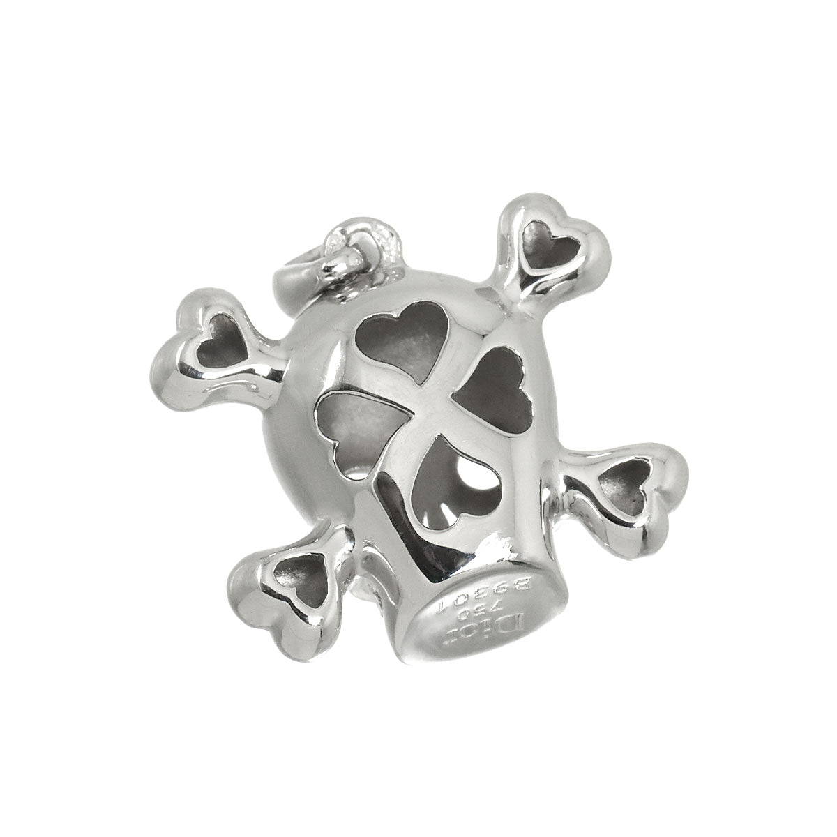 Skull Diamond Pendant Top 18K WG 750