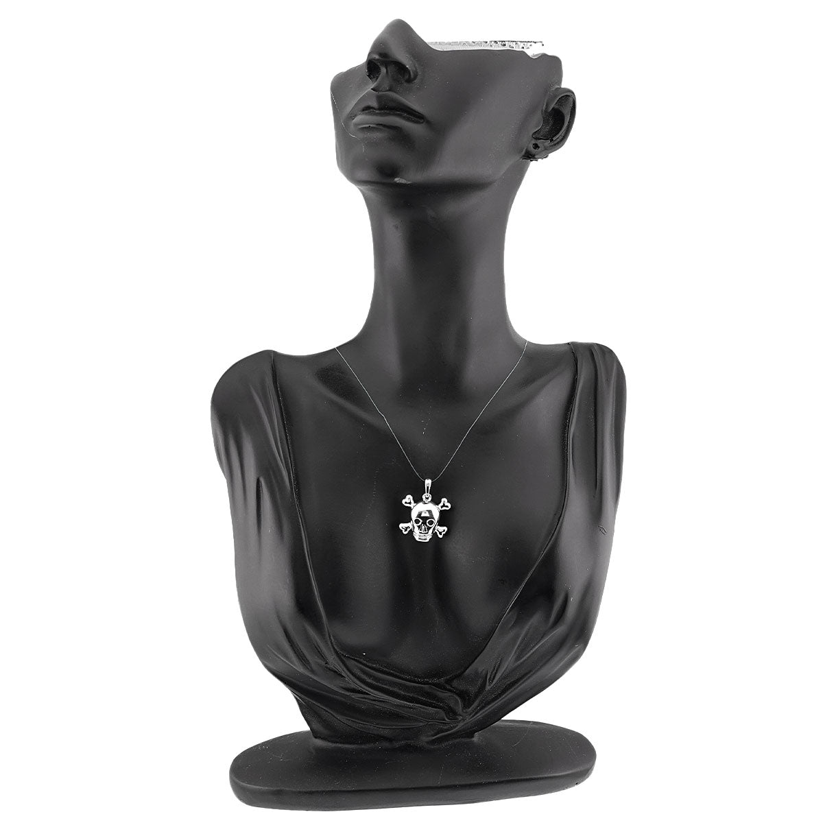 Skull Diamond Pendant Top 18K WG 750