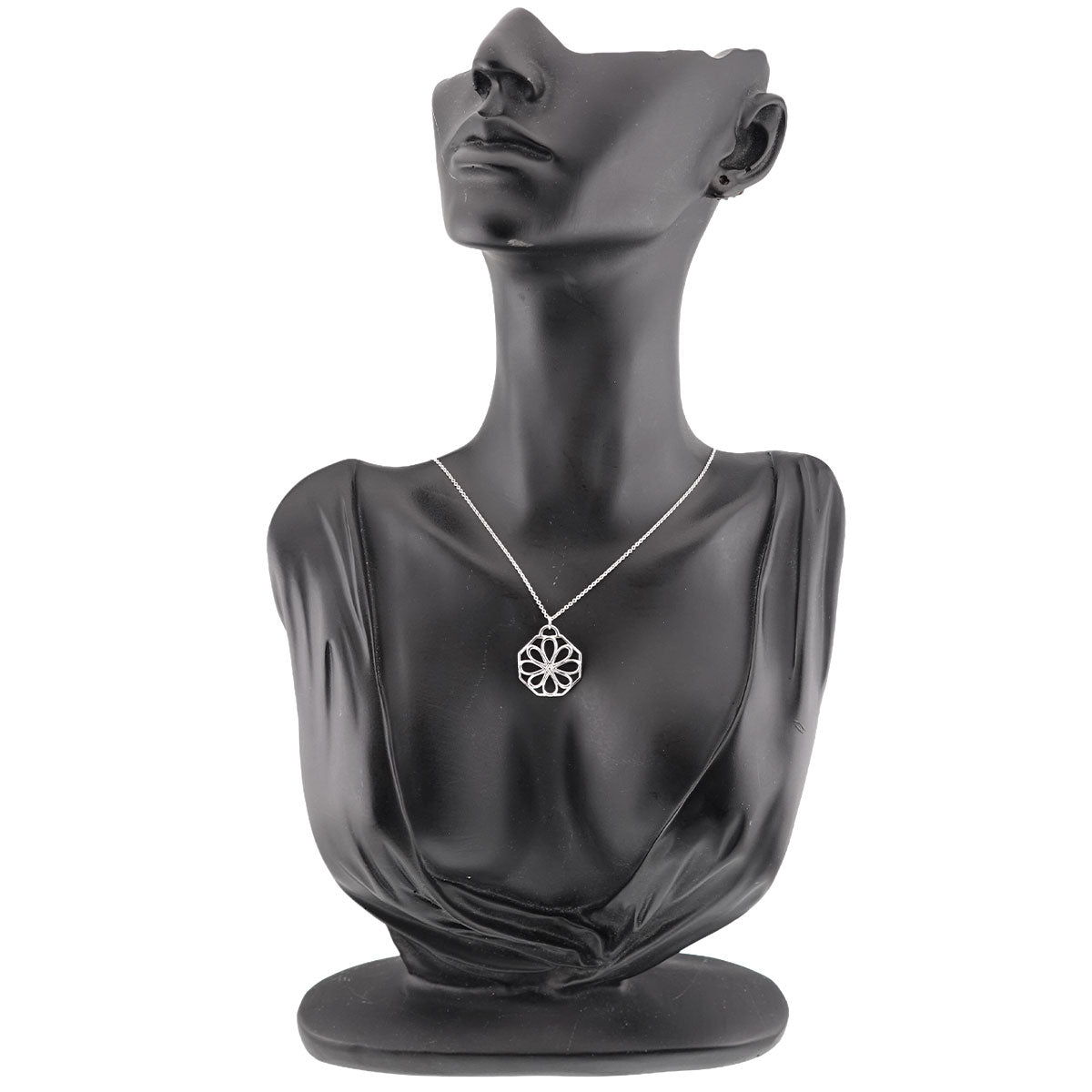 Diamond Necklace 18K White Gold 750