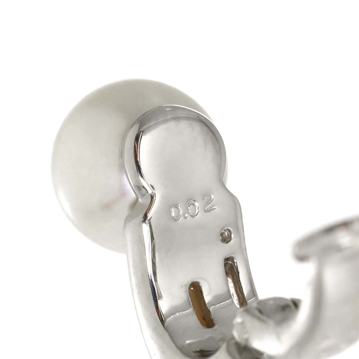 Akoya Pearl Diamond MOP Earrings Clip on 18K WG 750