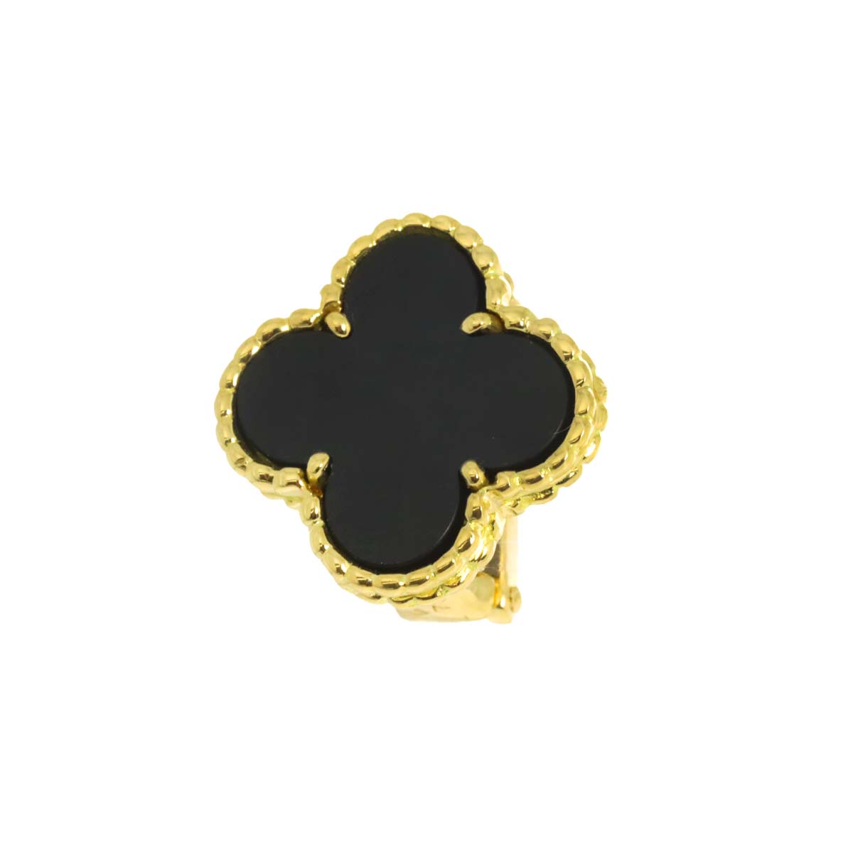 Vintage Alhambra Onyx Earring 18K YG One Piece only
