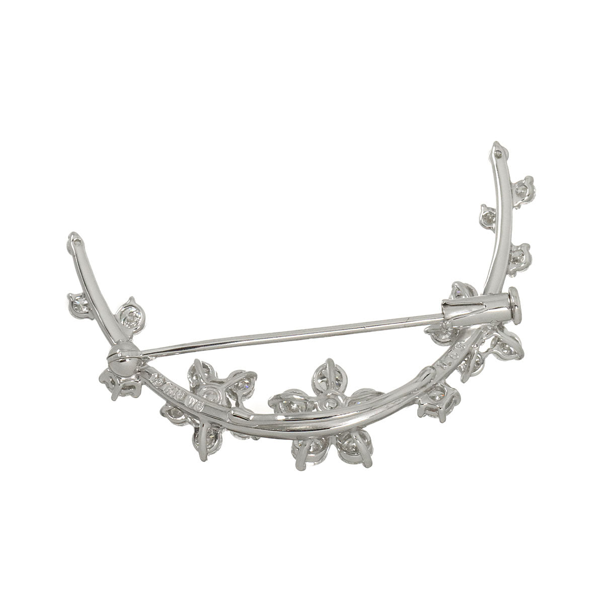 Diamond 1.53ct Brooch 18K White Gold 750