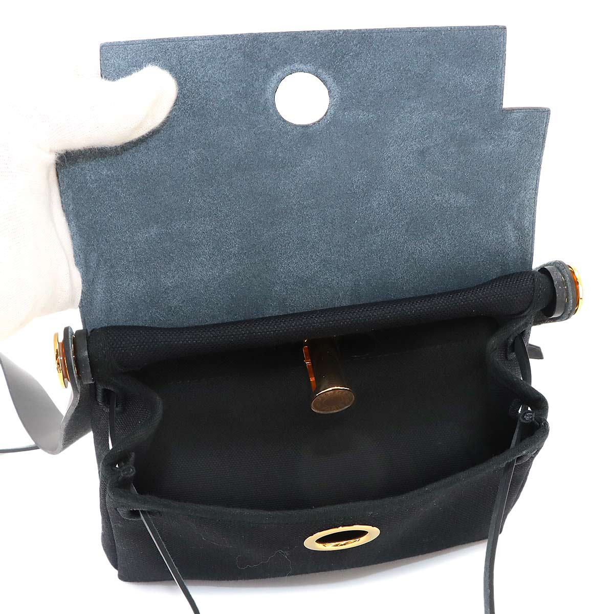 Her Bag Zip 20 Shoulder Bag Toile Militaire Vash Hunter Black