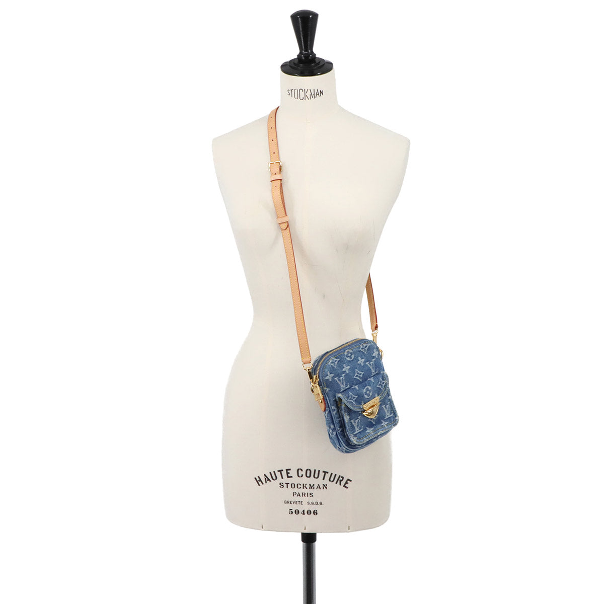LV Remix Monogram Denim Fairfax Pochette Shoulder Bag