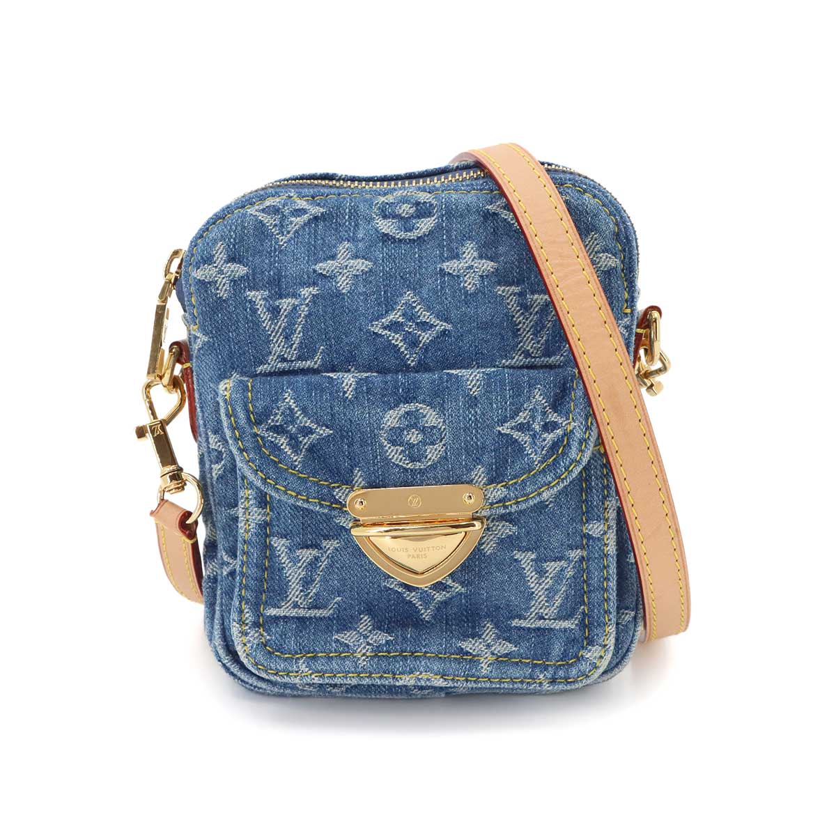 LV Remix Monogram Denim Fairfax Pochette Shoulder Bag
