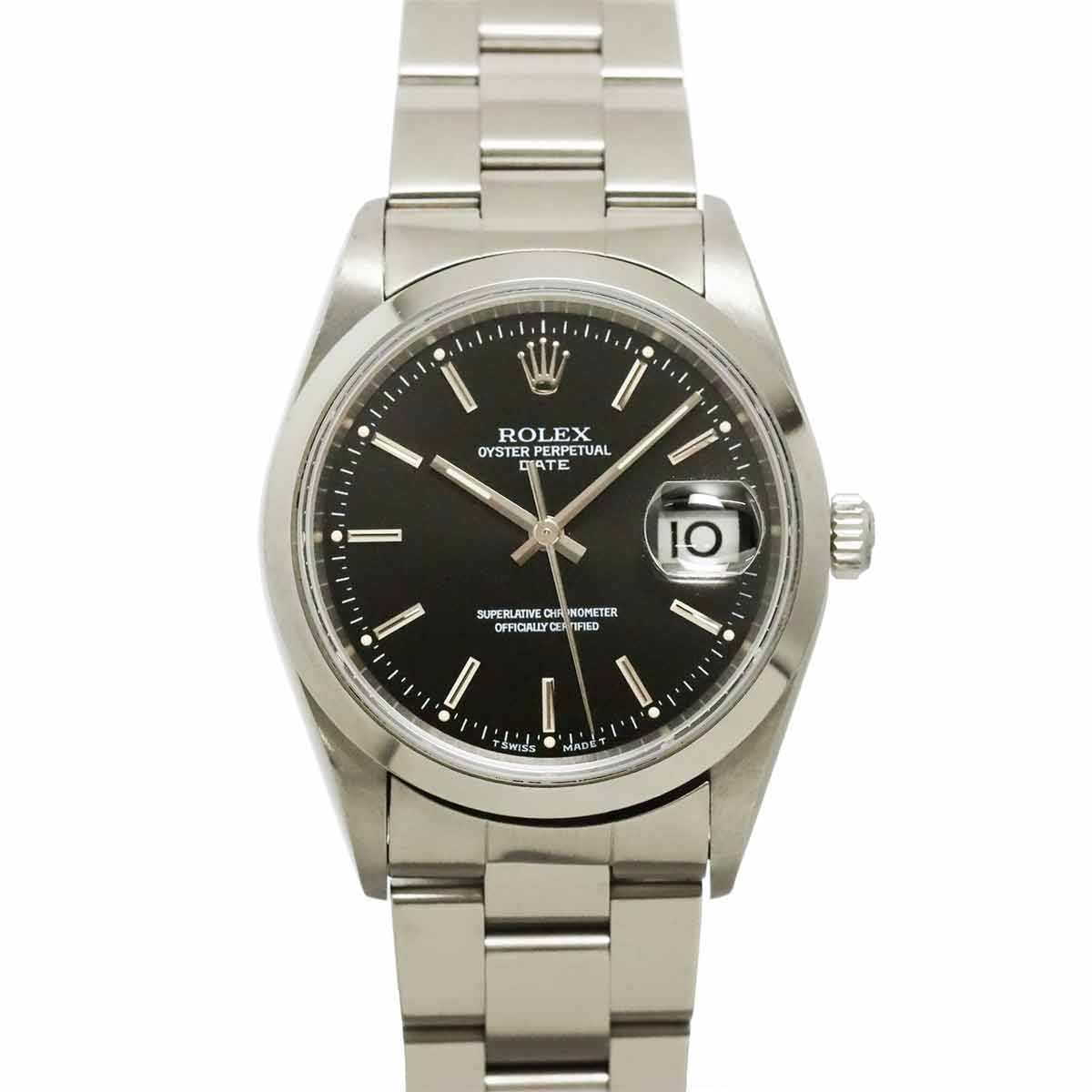 Oyster Perpetual Date 15200 Automatic Black Dial Mens Watch