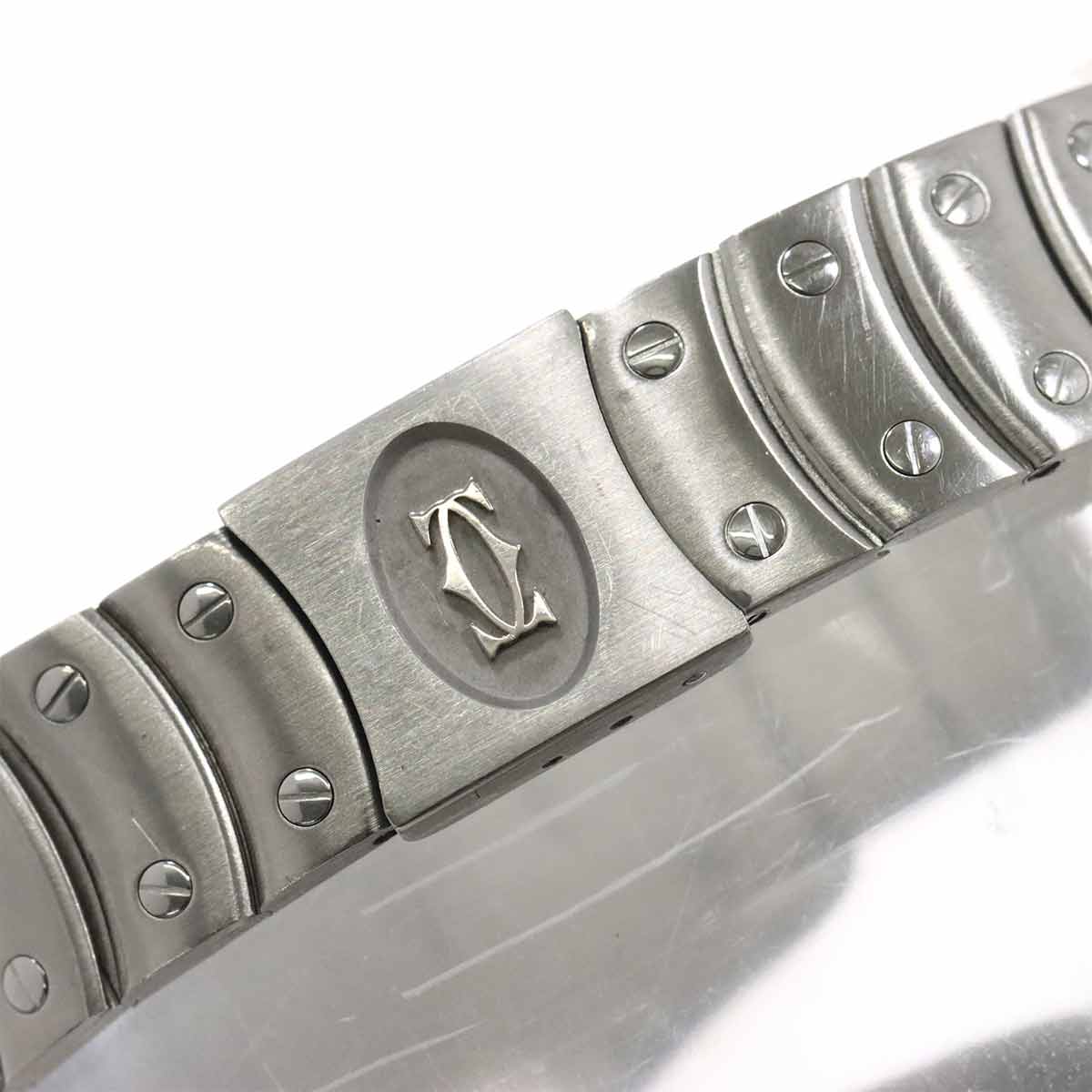 Santos Rond MM W20027K1 White Dial Quartz Boys Wrist Watch