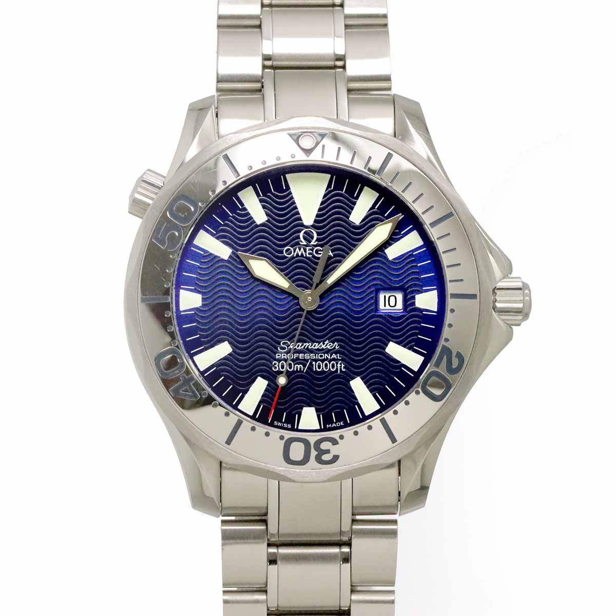 Seamaster Professionell 300 2265.80 Quartz Navy Dial Mens Watch