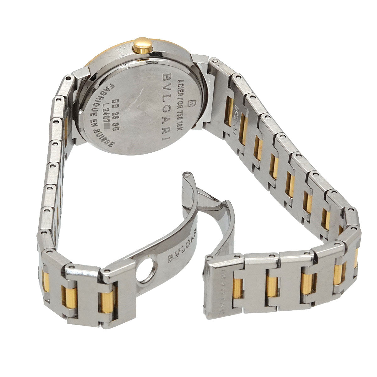 BVLGARIBVLGARI BB26SG Two Tones 750 YG Silver Dial Ladies