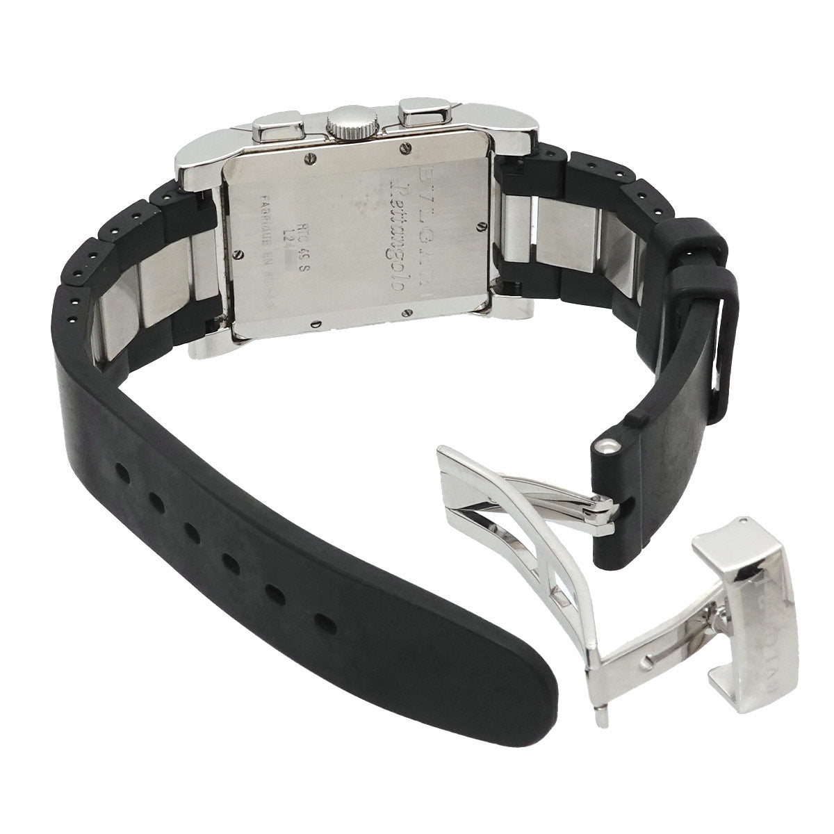 Rettangolo Chronograph RTC49S Date Quartz Black Dial Mens