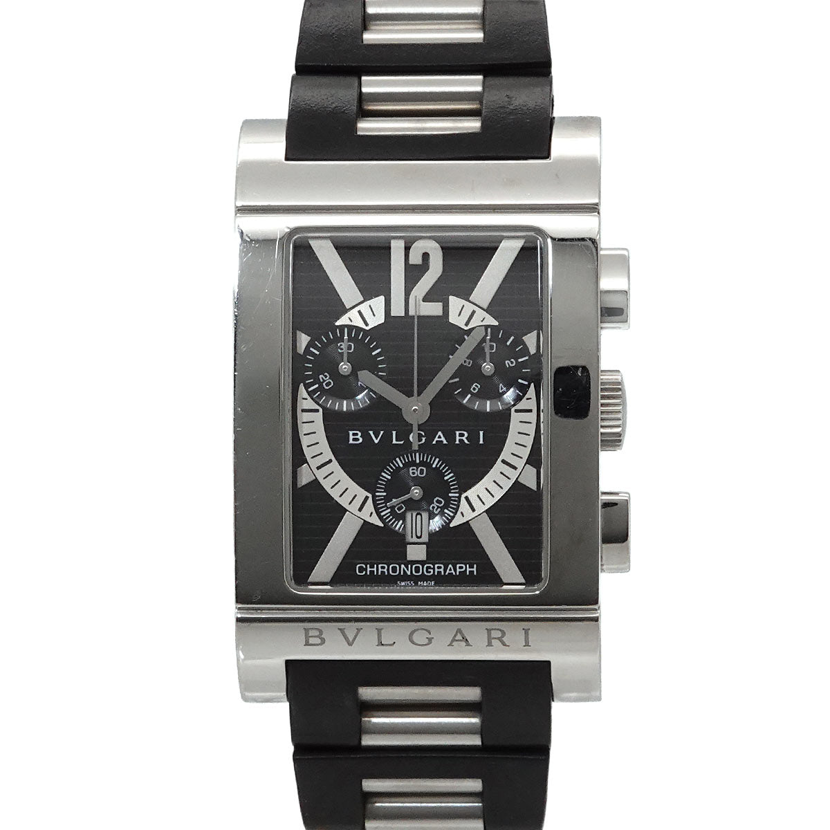 Rettangolo Chronograph RTC49S Date Quartz Black Dial Mens