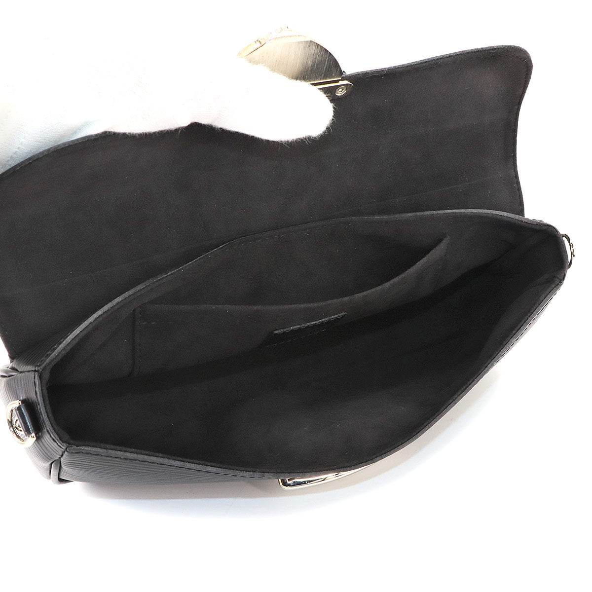 Epi Pochette Montaigne Shoulder Bag Leather Noir M59292