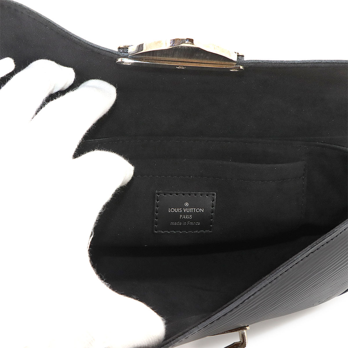 Epi Pochette Montaigne Shoulder Bag Leather Noir M59292