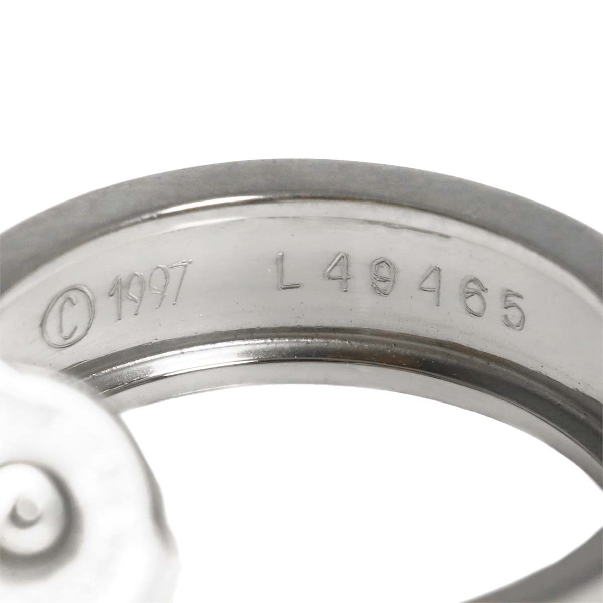 Love Hoop Earrings Pierced 18K White Gold 750