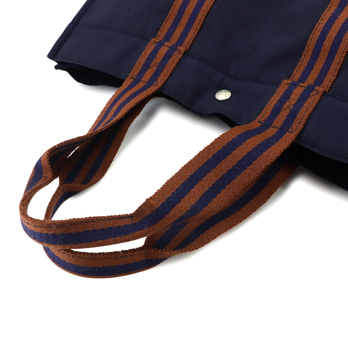 Fourre Tout GM Tote Bag Canvas Navy Brown Unisex Purse