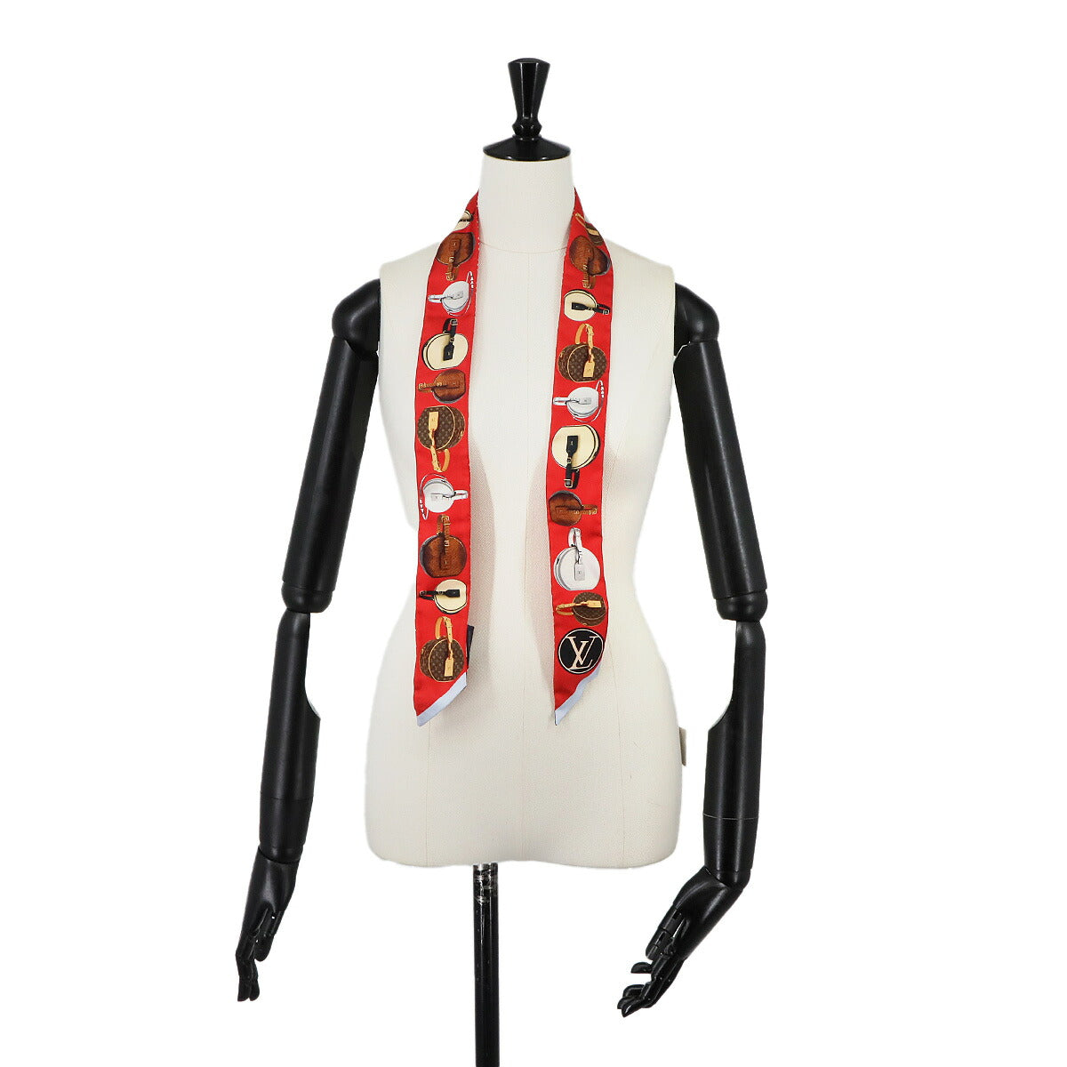 Bandou BB Tribute to Boite Chapeau Scarf Silk Red M70858