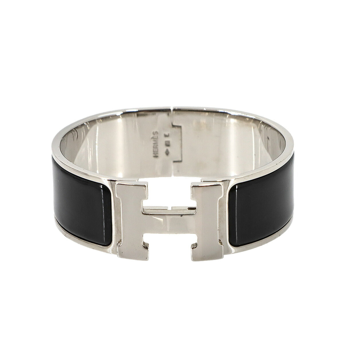 Clic Clac H PM Bangle Black Silver Accessory