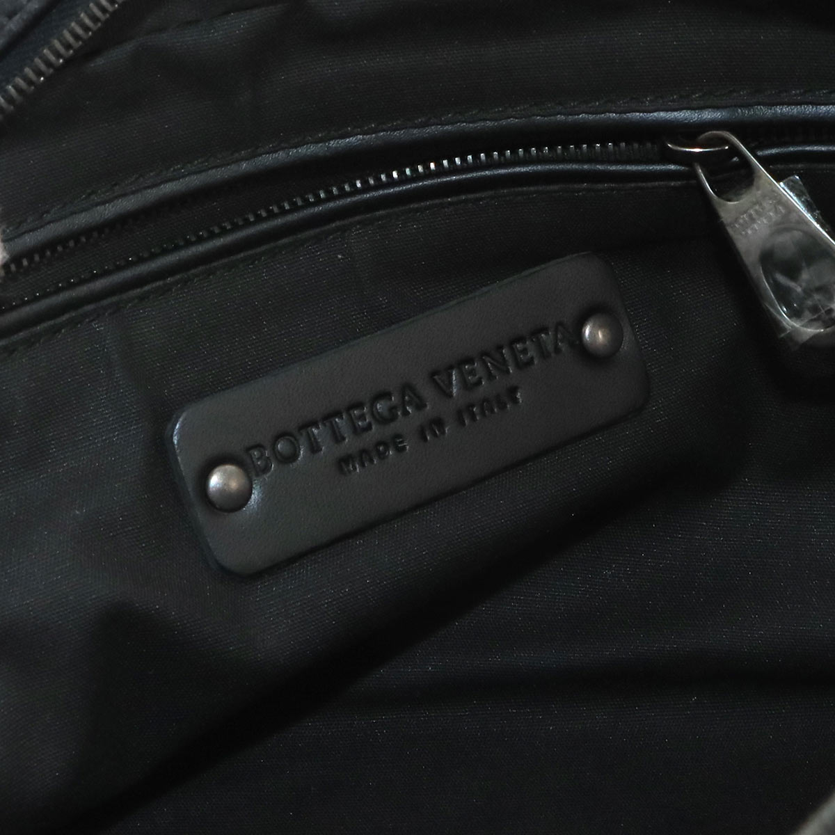 Intrecciato Clutch Second Bag Leather Black Purse