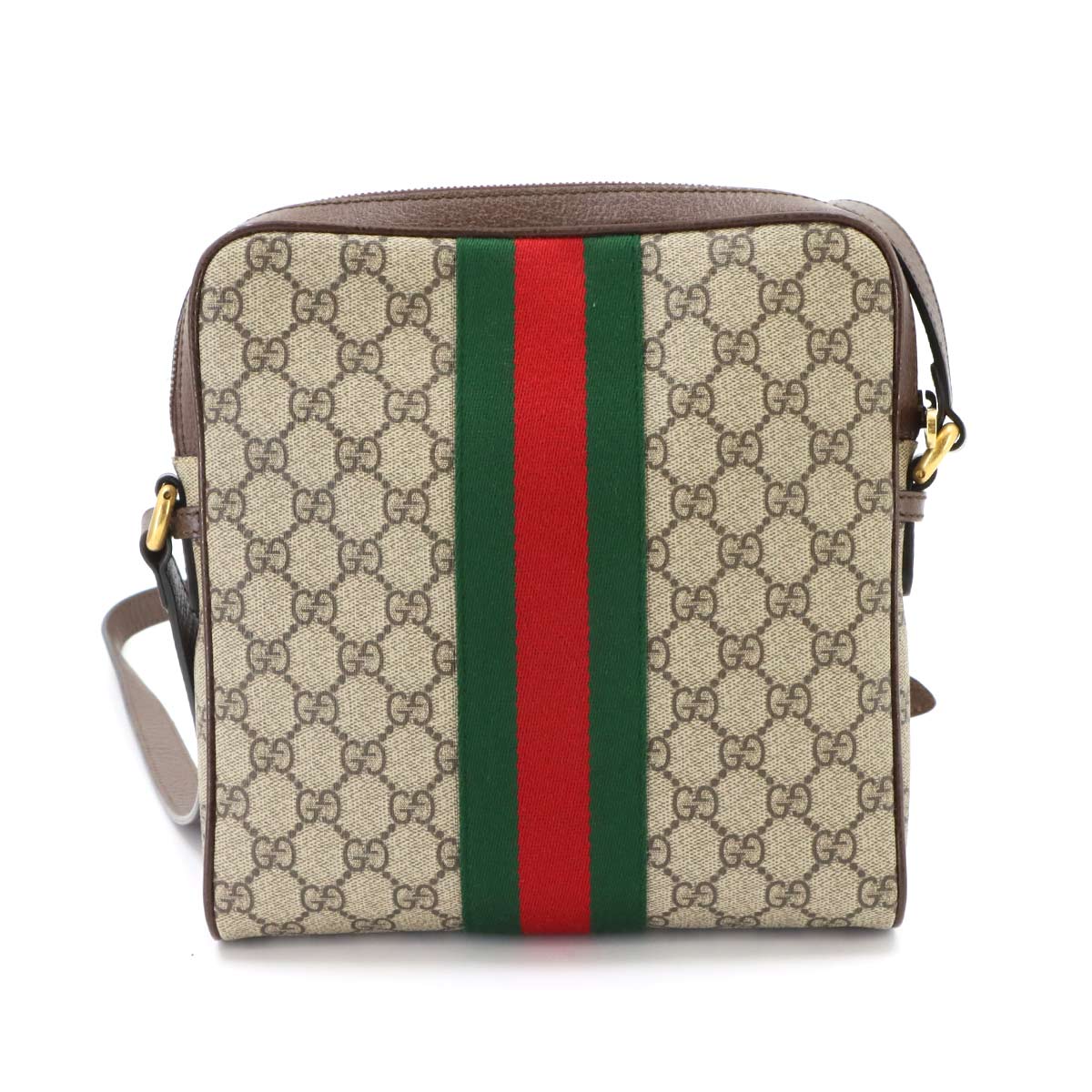 Ophidia Small Messenger Bag Leather Beige Brown Sherry 547926
