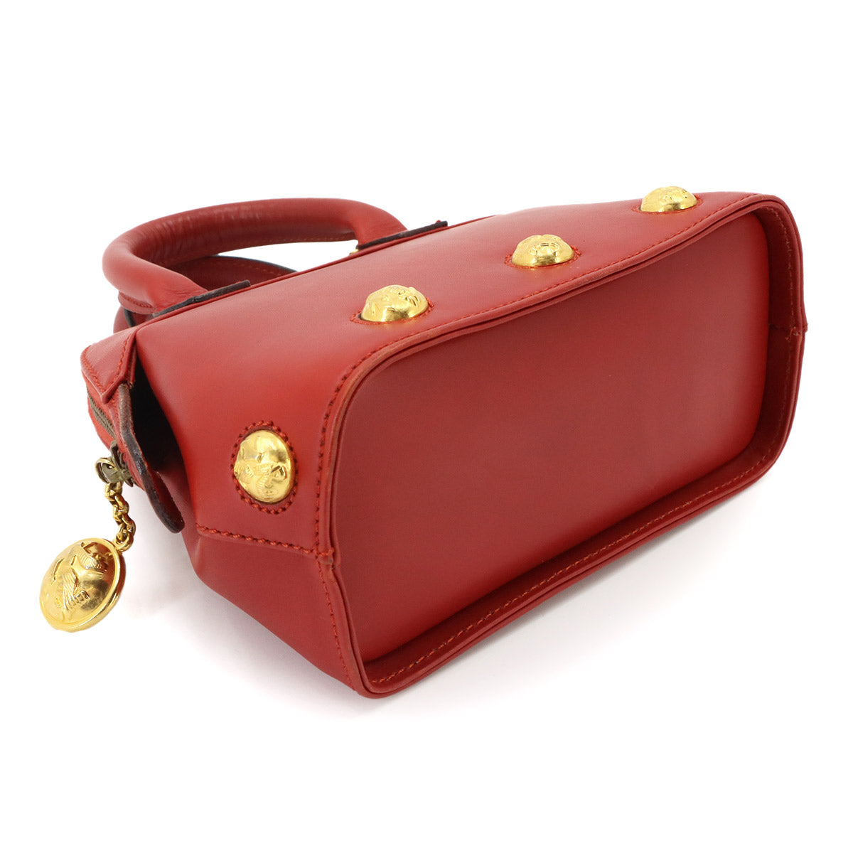 2way Hand Shoulder Bag Leather Red Purse