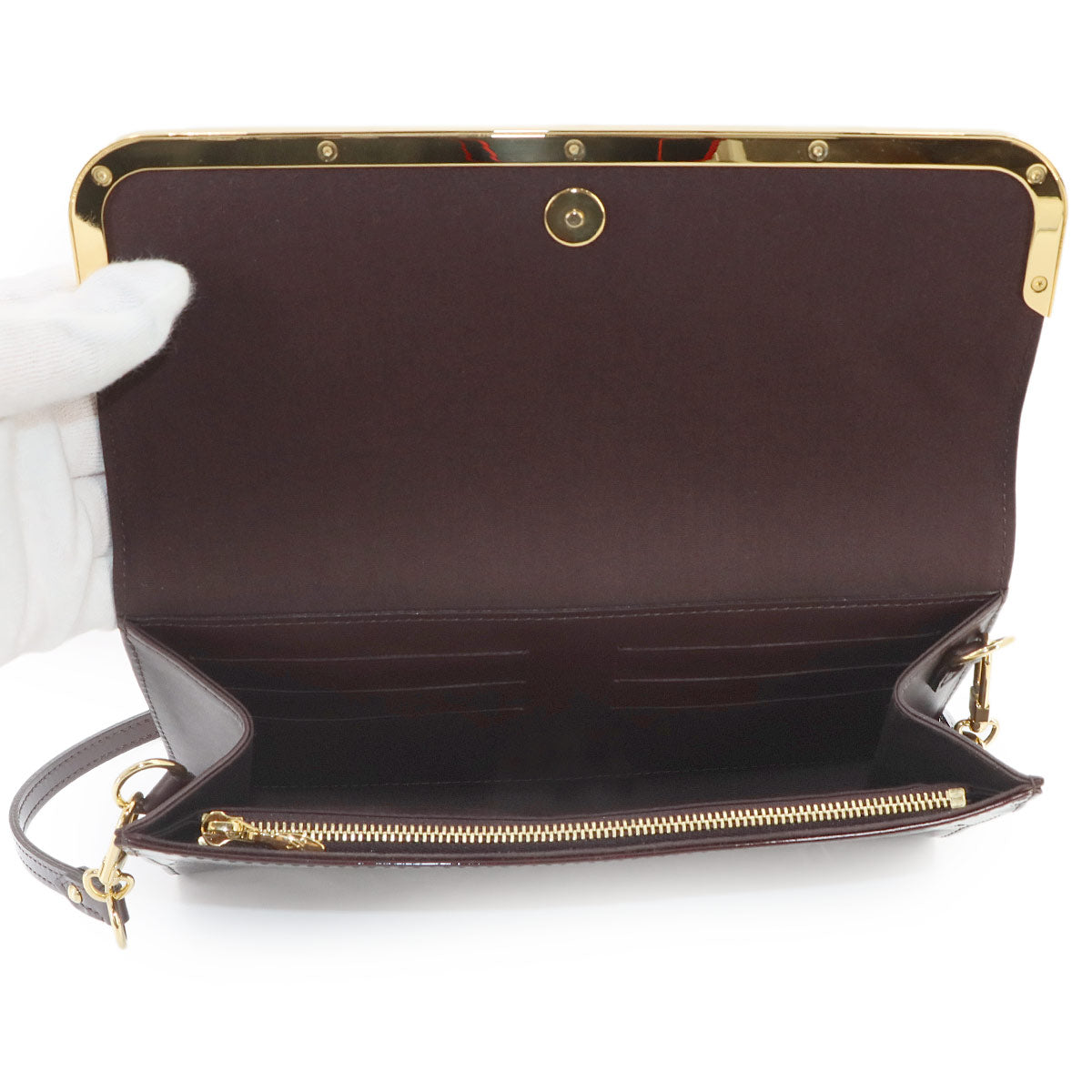 Monogram Vernis Rossmore MM Clutch Shoulder Bag M91549