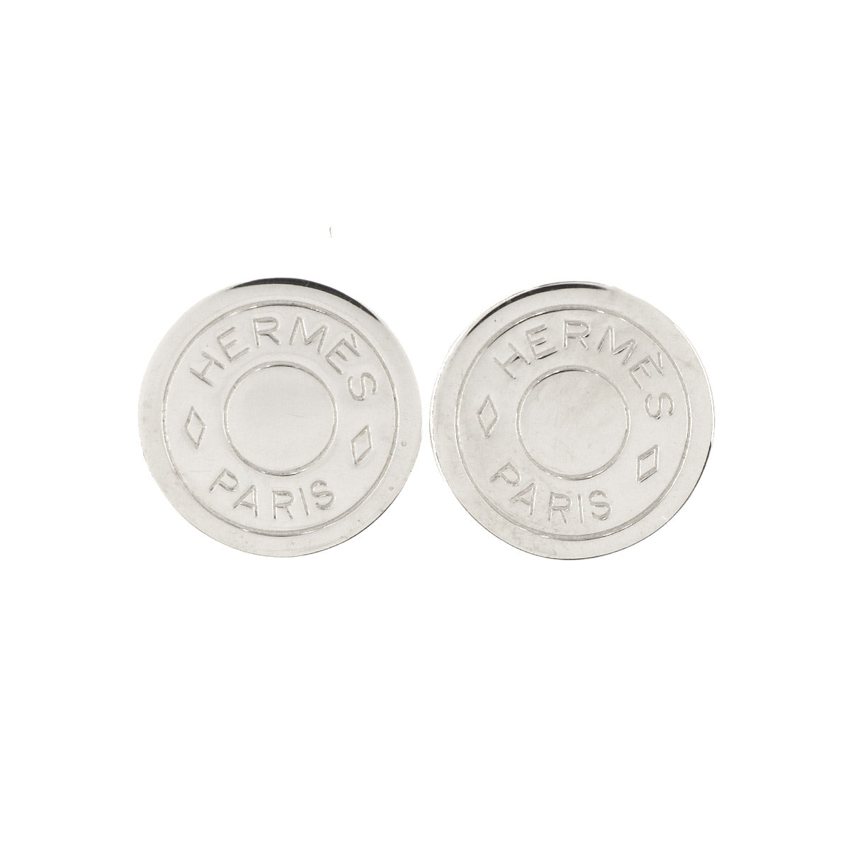Sellier Round Type Earrings Silver Accessory