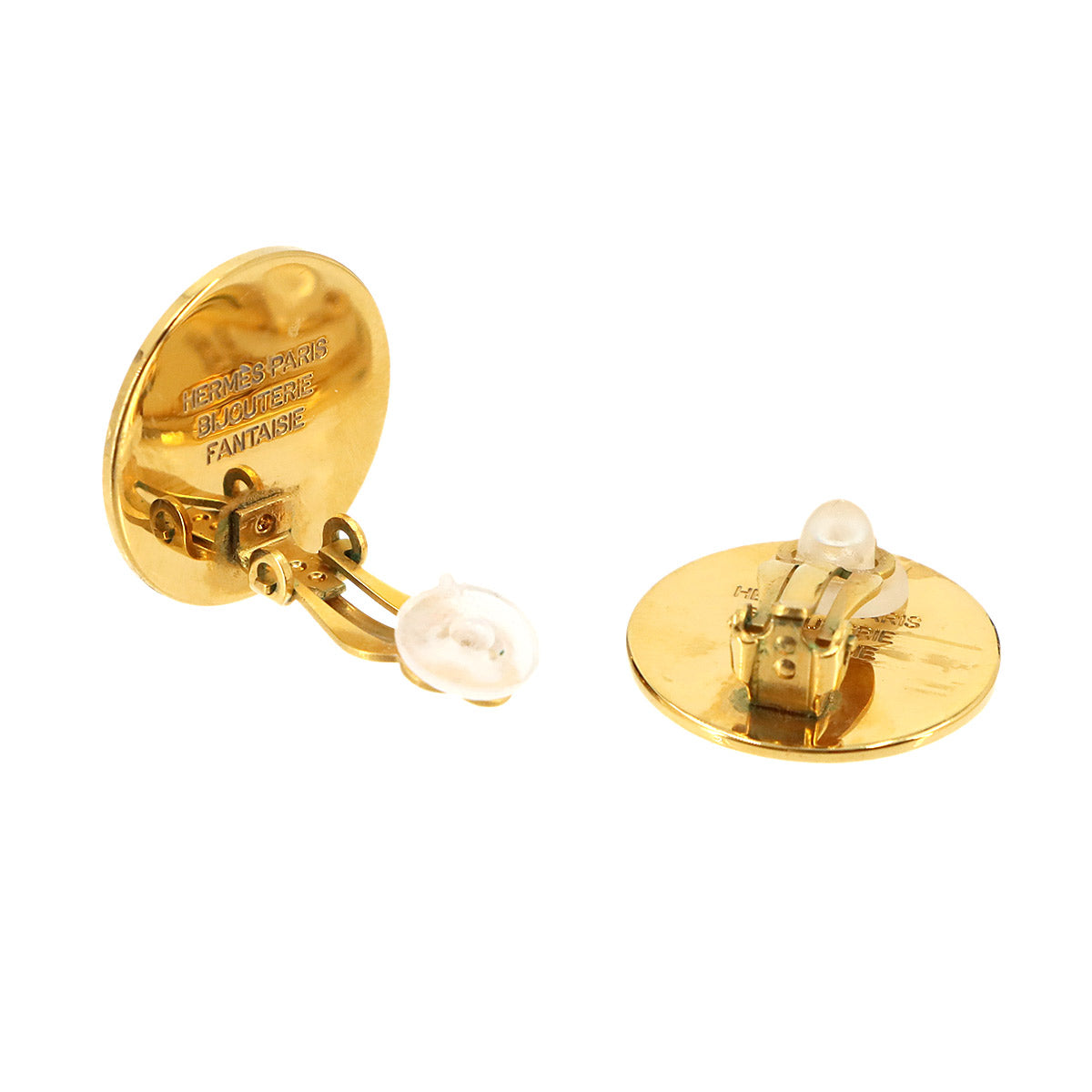 Sellier Round Type Earrings Gold Accessory