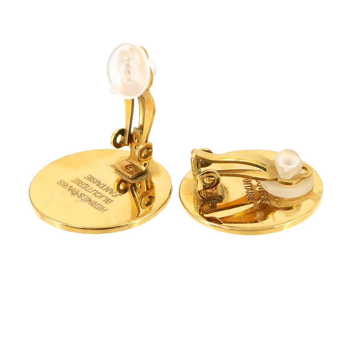 Sellier Round Type Earrings Gold Accessory
