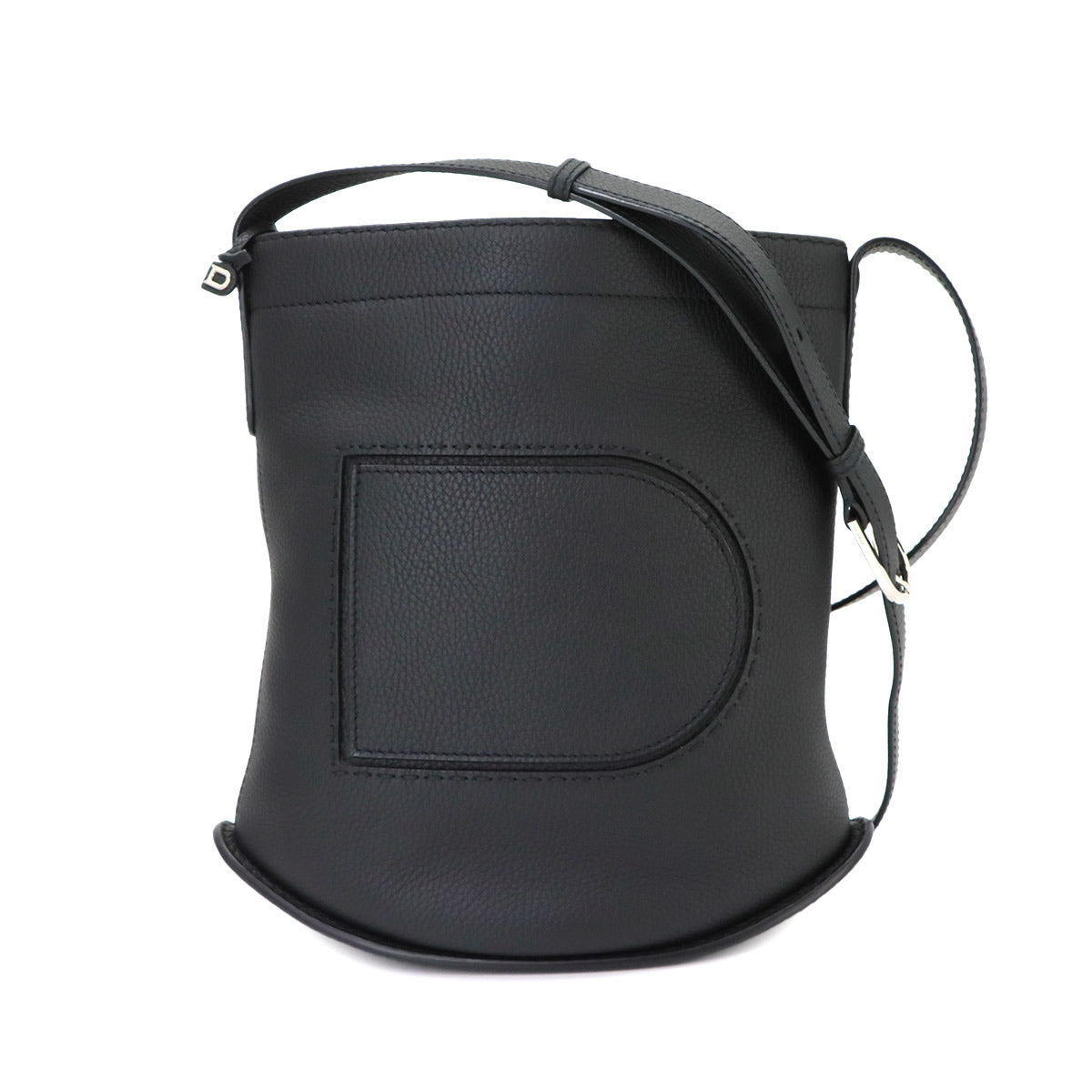 Pin Daily Surpique MM Shoulder Bag Leather Black Purse