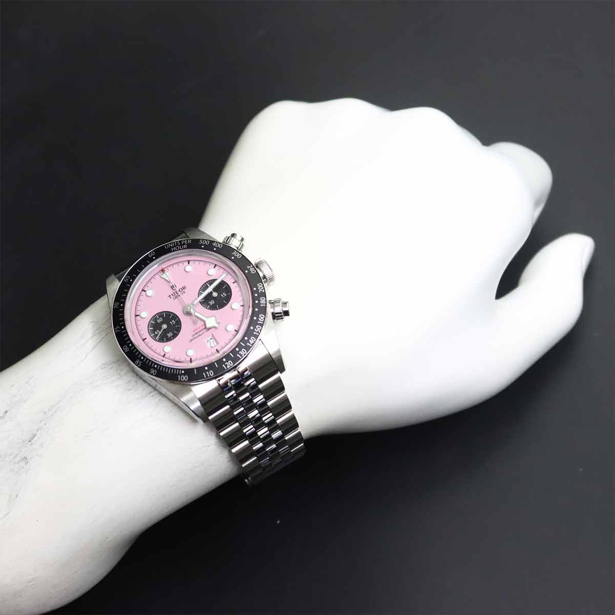 Black Bay Chronograph 79360N Automatic Pink Dial Mens Watch