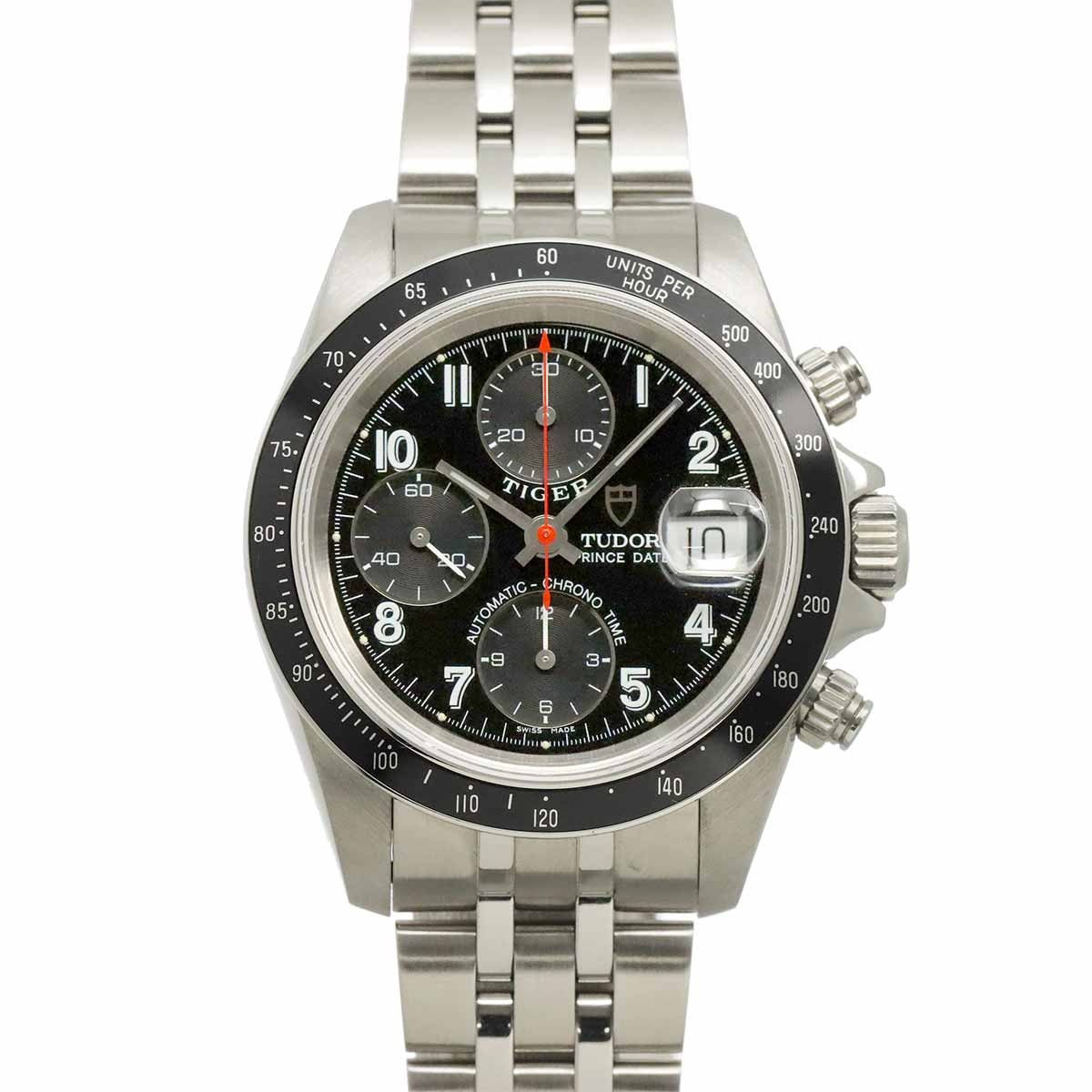 Chrono Time Tiger 79260 Chronograph Date Automatic Brack Dial