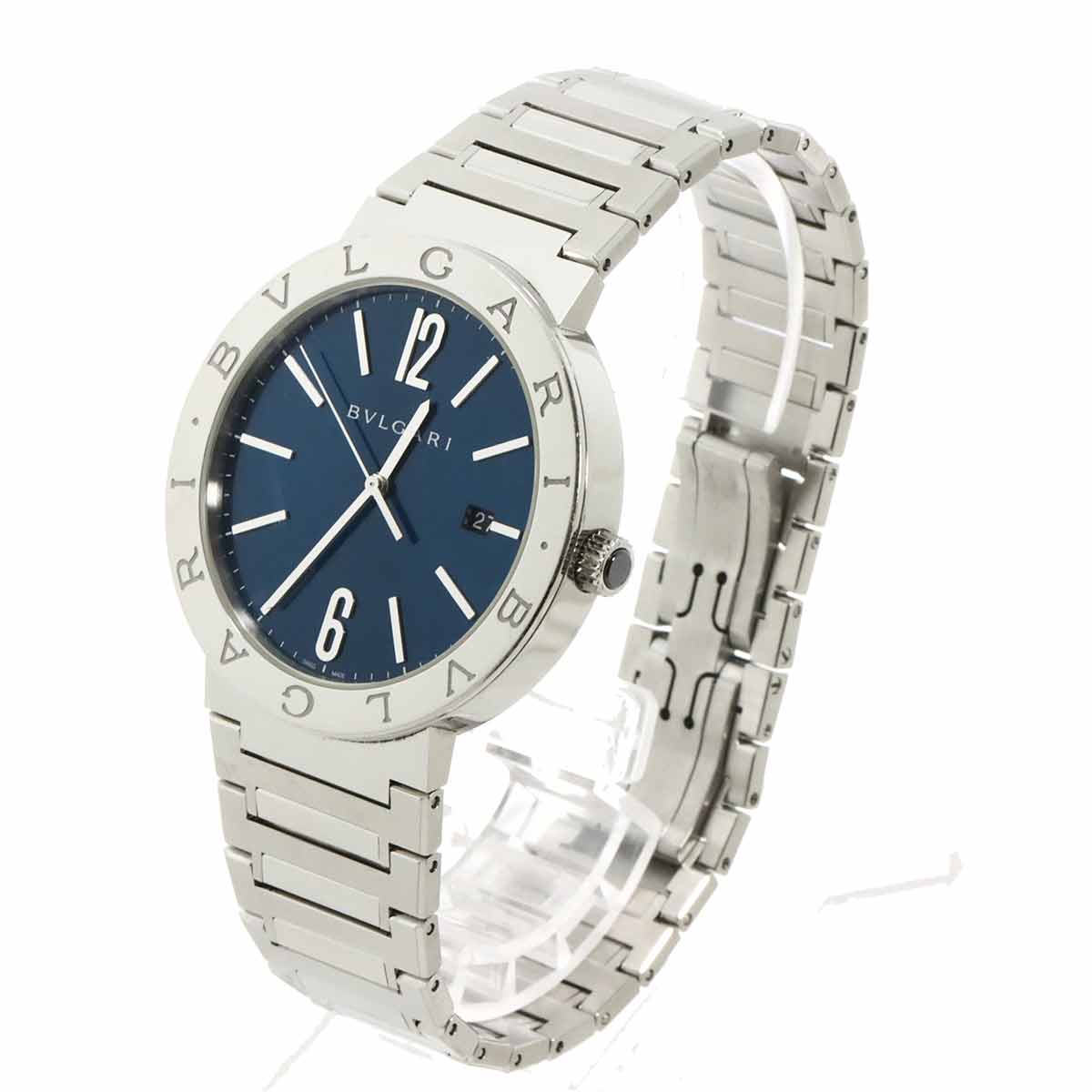 BVLGARIBVLGARI BB41S Automatic Date Blue Dial Mens Watch