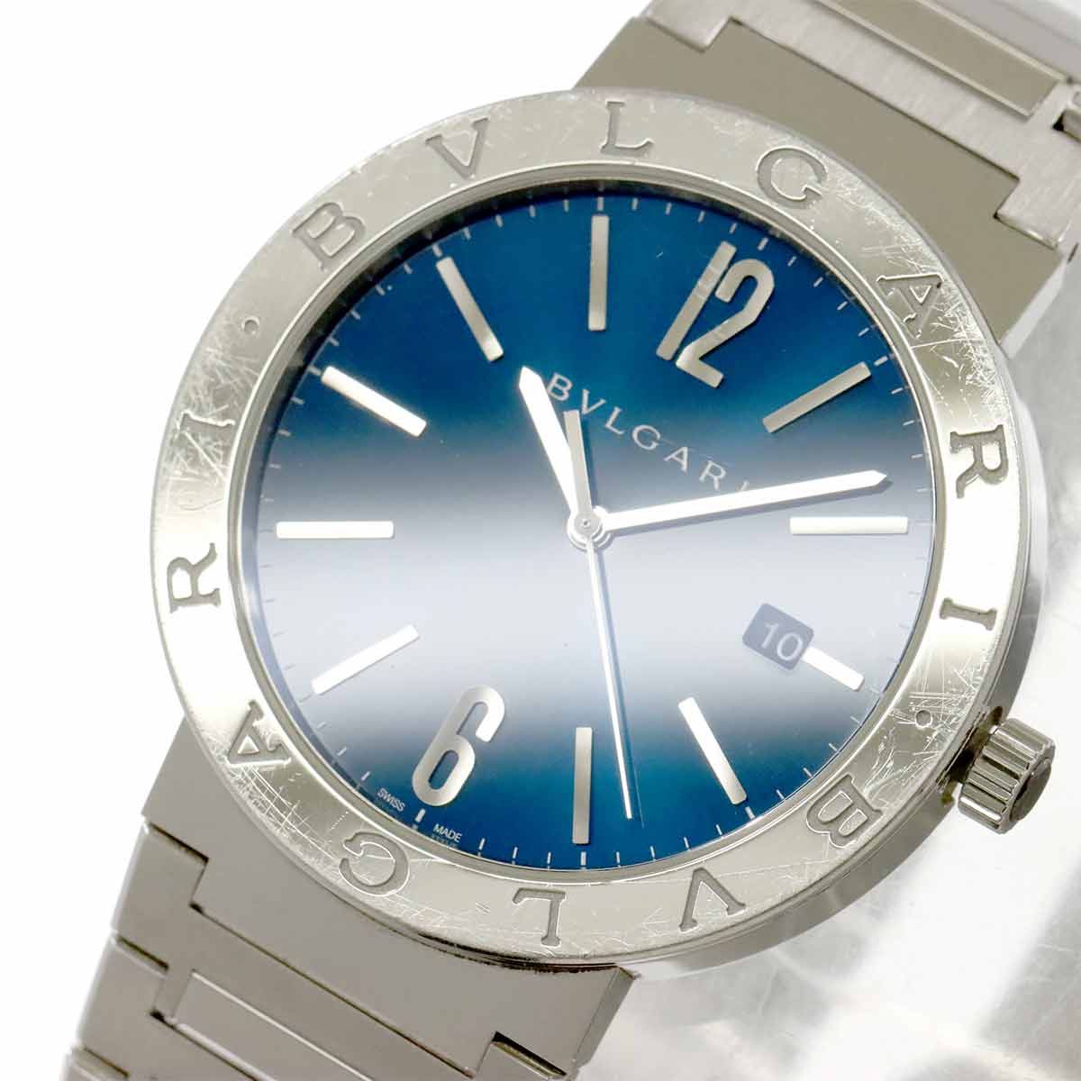 BVLGARIBVLGARI BB41S Automatic Date Blue Dial Mens Watch