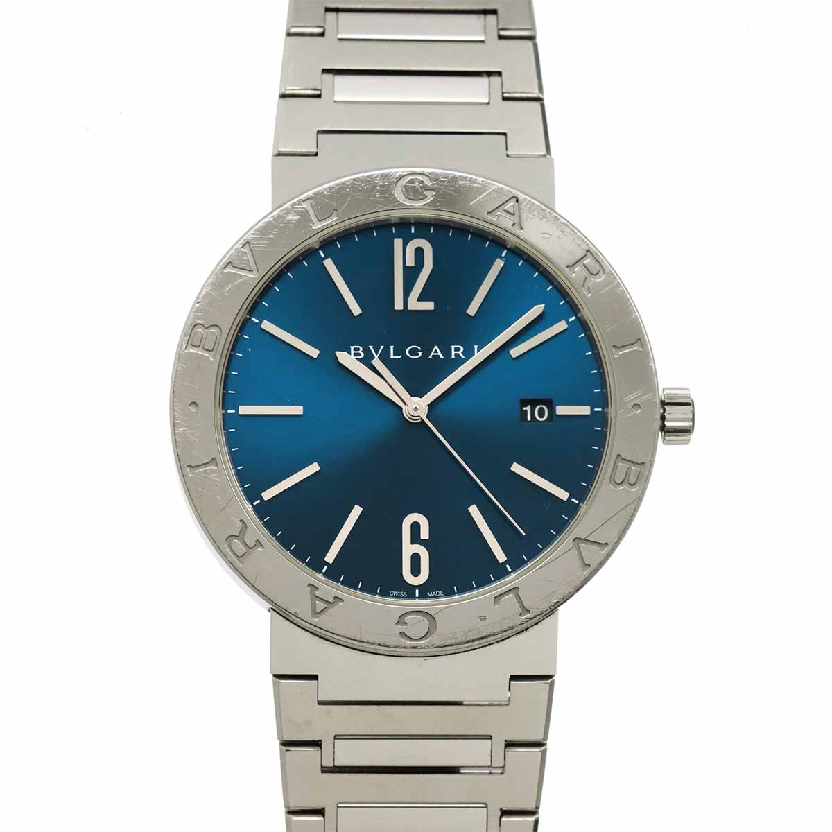 BVLGARIBVLGARI BB41S Automatic Date Blue Dial Mens Watch